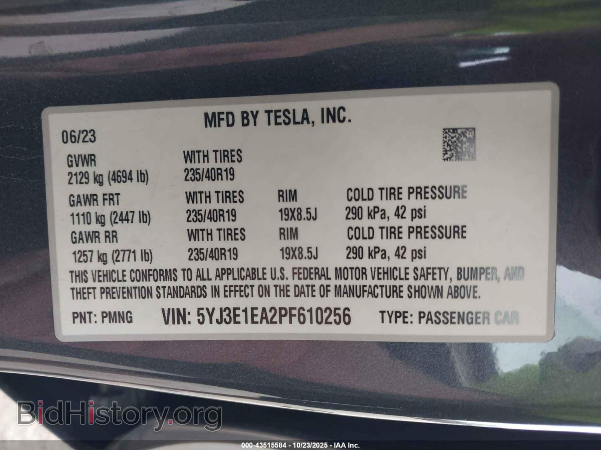 2023 TESLA MODEL 3 - VIN: 5YJ3E1EA2PF610256 - Фото 9