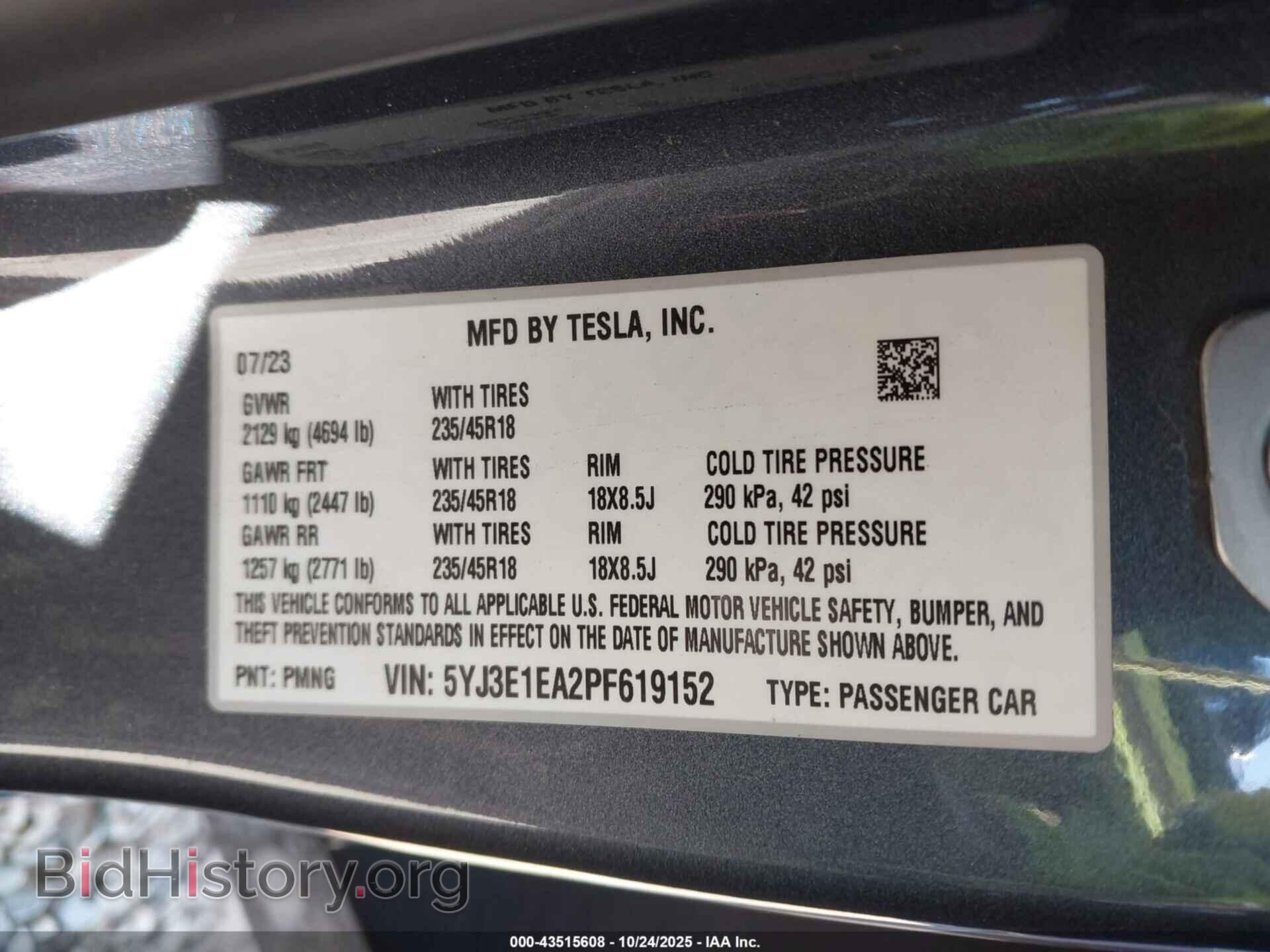 2023 TESLA MODEL 3 - VIN: 5YJ3E1EA2PF619152 - Photo 9