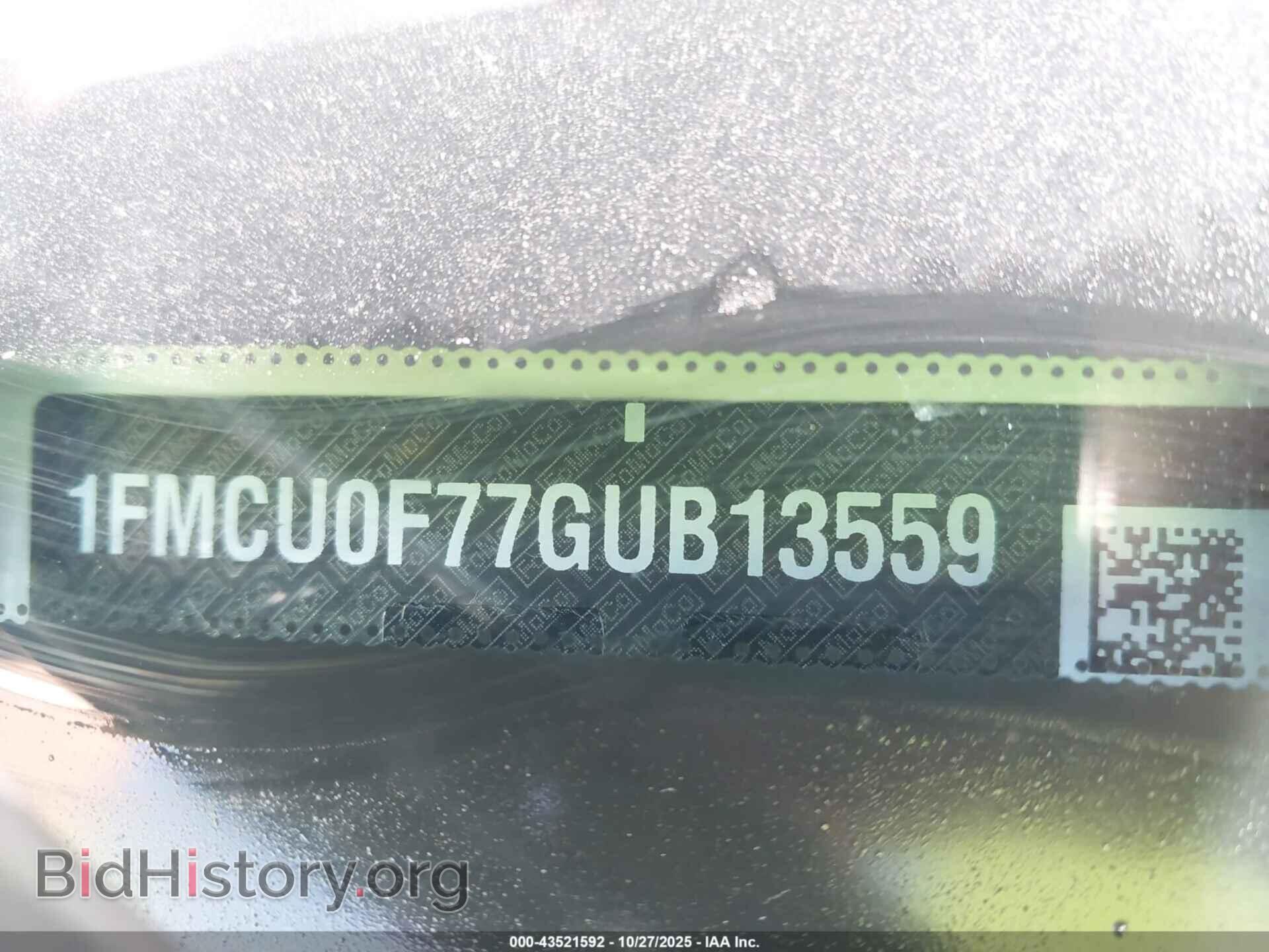 2016 FORD ESCAPE - VIN: 1FMCU0F77GUB13559 - Фото 9