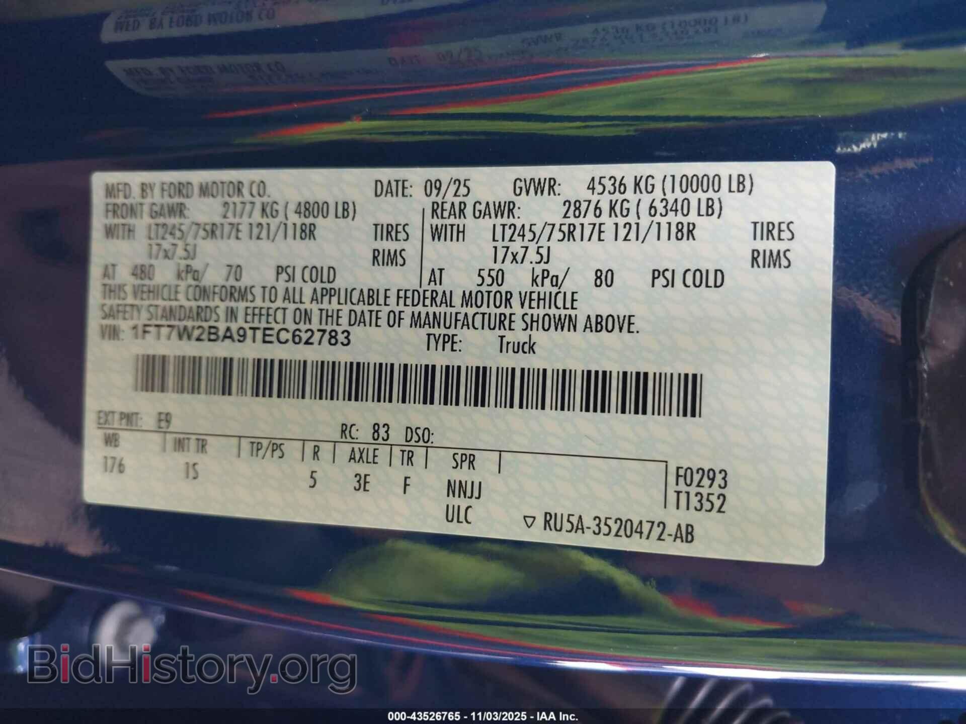 2026 FORD F-250 - VIN: 1FT7W2BA9TEC62783 - Фото 5