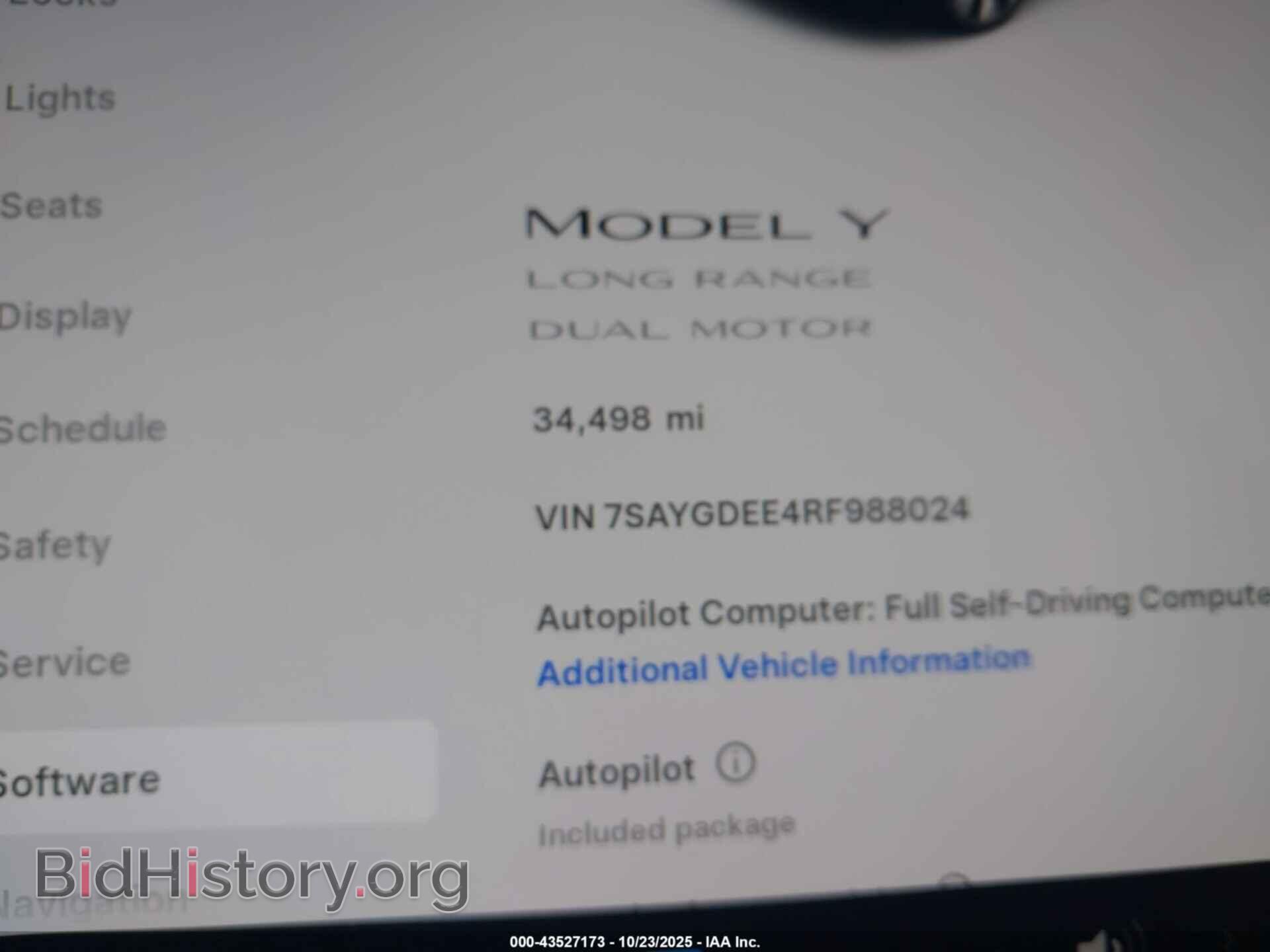 2024 TESLA MODEL Y - VIN: 7SAYGDEE4RF988024 - Фото 7