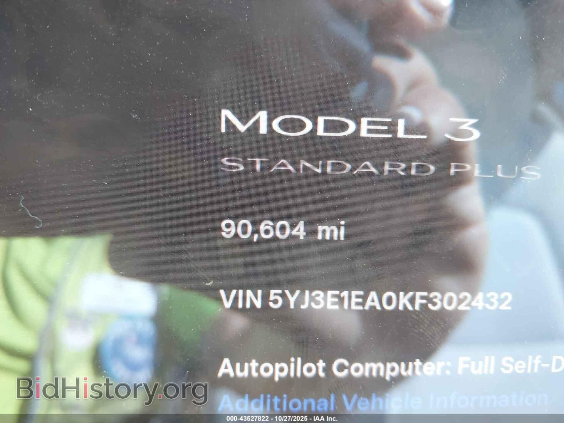 2019 TESLA MODEL 3 - VIN: 5YJ3E1EA0KF302432 - Фото 7