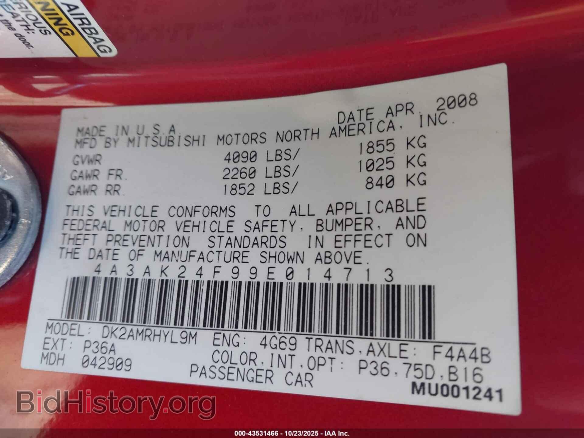 2009 MITSUBISHI ECLIPSE - VIN: 4A3AK24F99E014713 - Photo 9