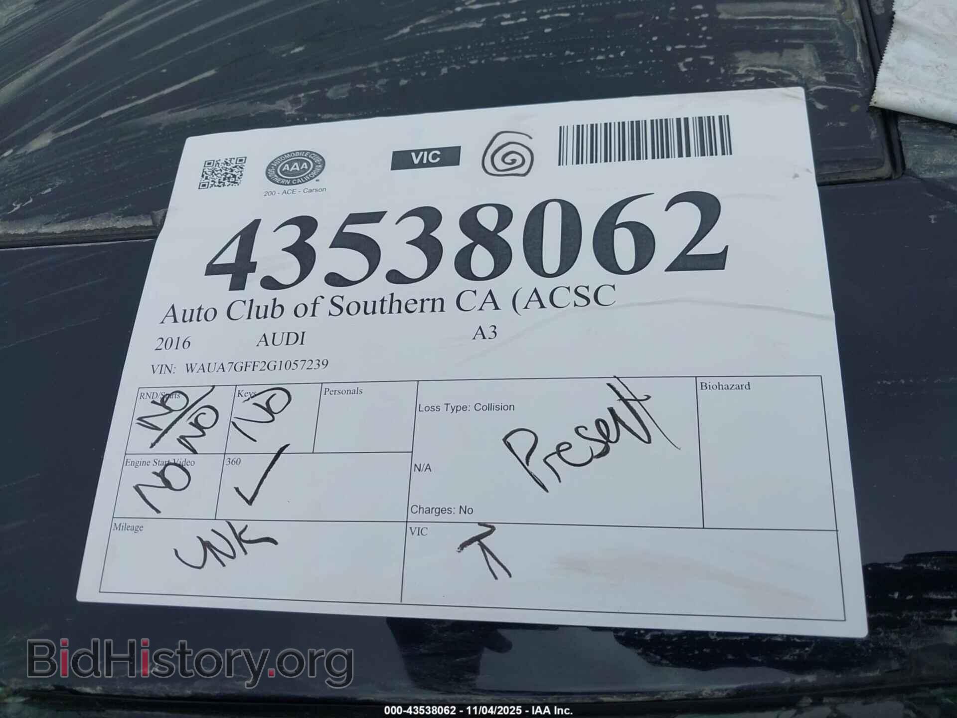 2016 AUDI A3 - VIN: WAUA7GFF2G1057239 - Фото 11