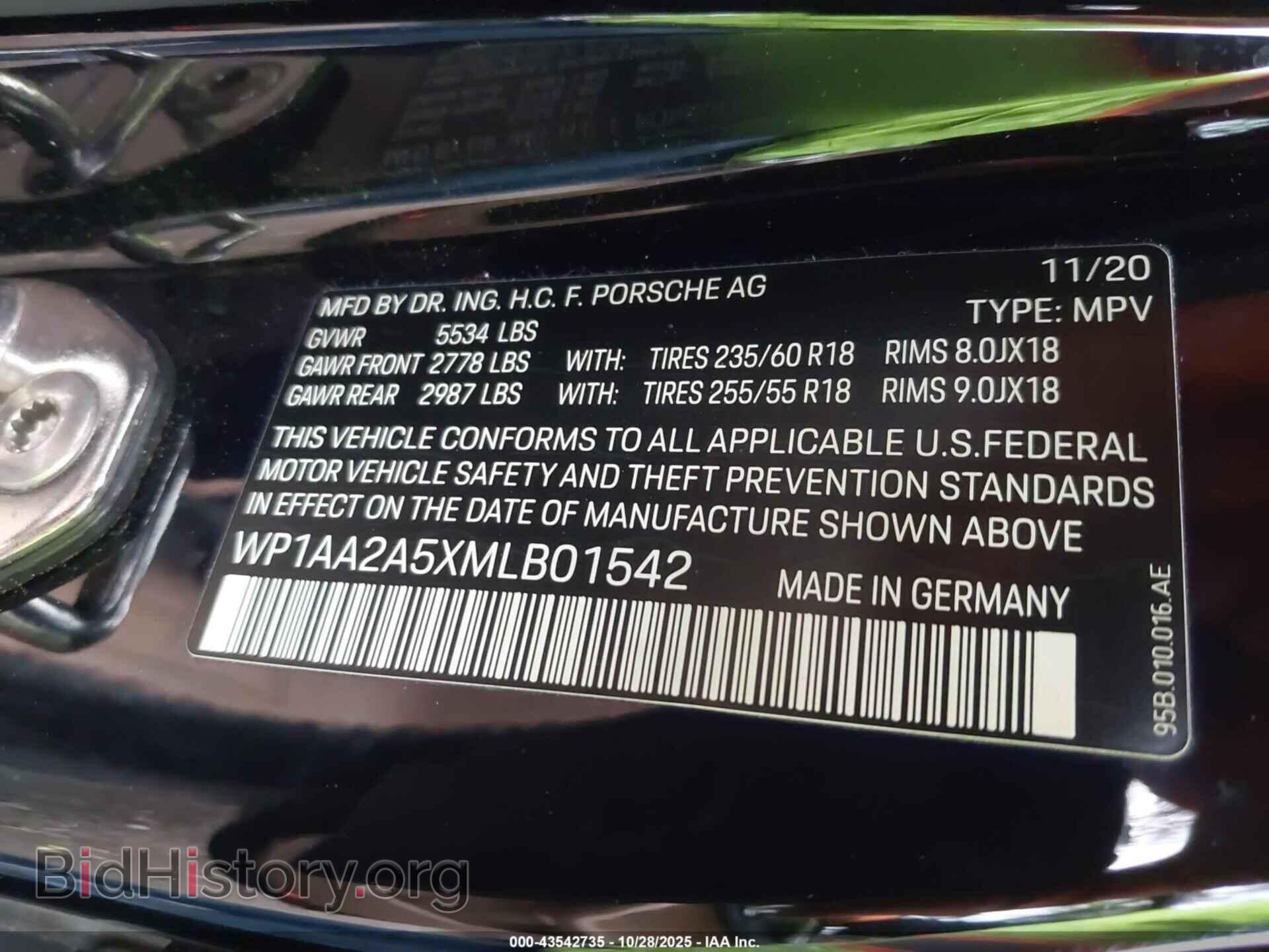 2021 PORSCHE MACAN - VIN: WP1AA2A5XMLB01542 - Photo 9