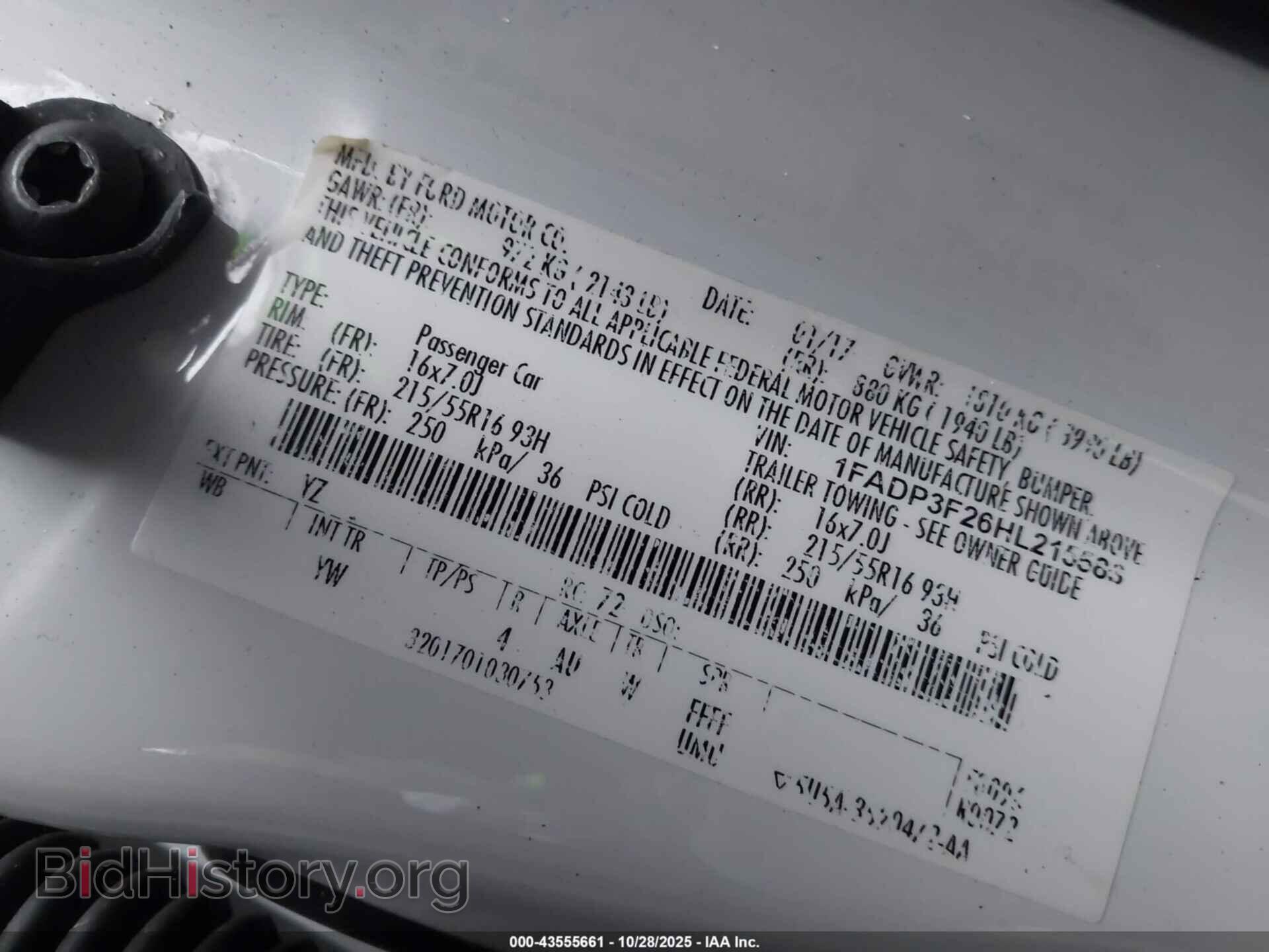 2017 FORD FOCUS - VIN: 1FADP3F26HL215583 - Фото 9