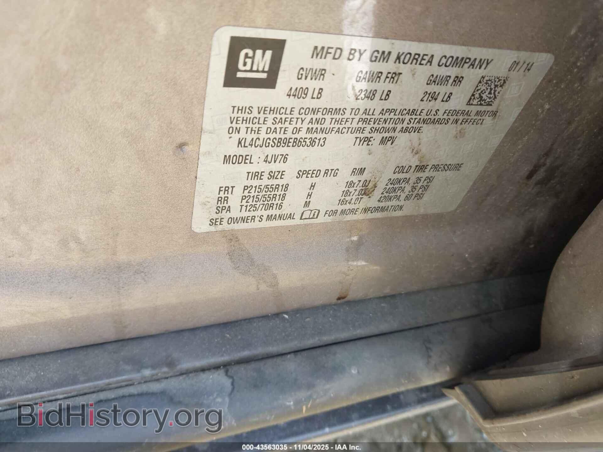 2014 BUICK ENCORE - VIN: KL4CJGSB9EB653613 - Photo 9