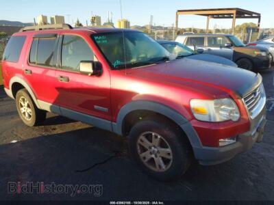 2006 Ford EXPLORER XLT, красный — VIN 1FMEU73826ZA28385, IAAI