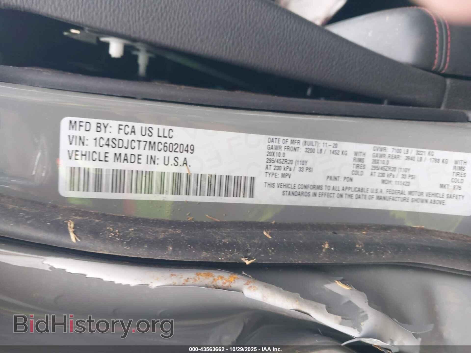 2021 DODGE DURANGO - VIN: 1C4SDJCT7MC602049 - Photo 9