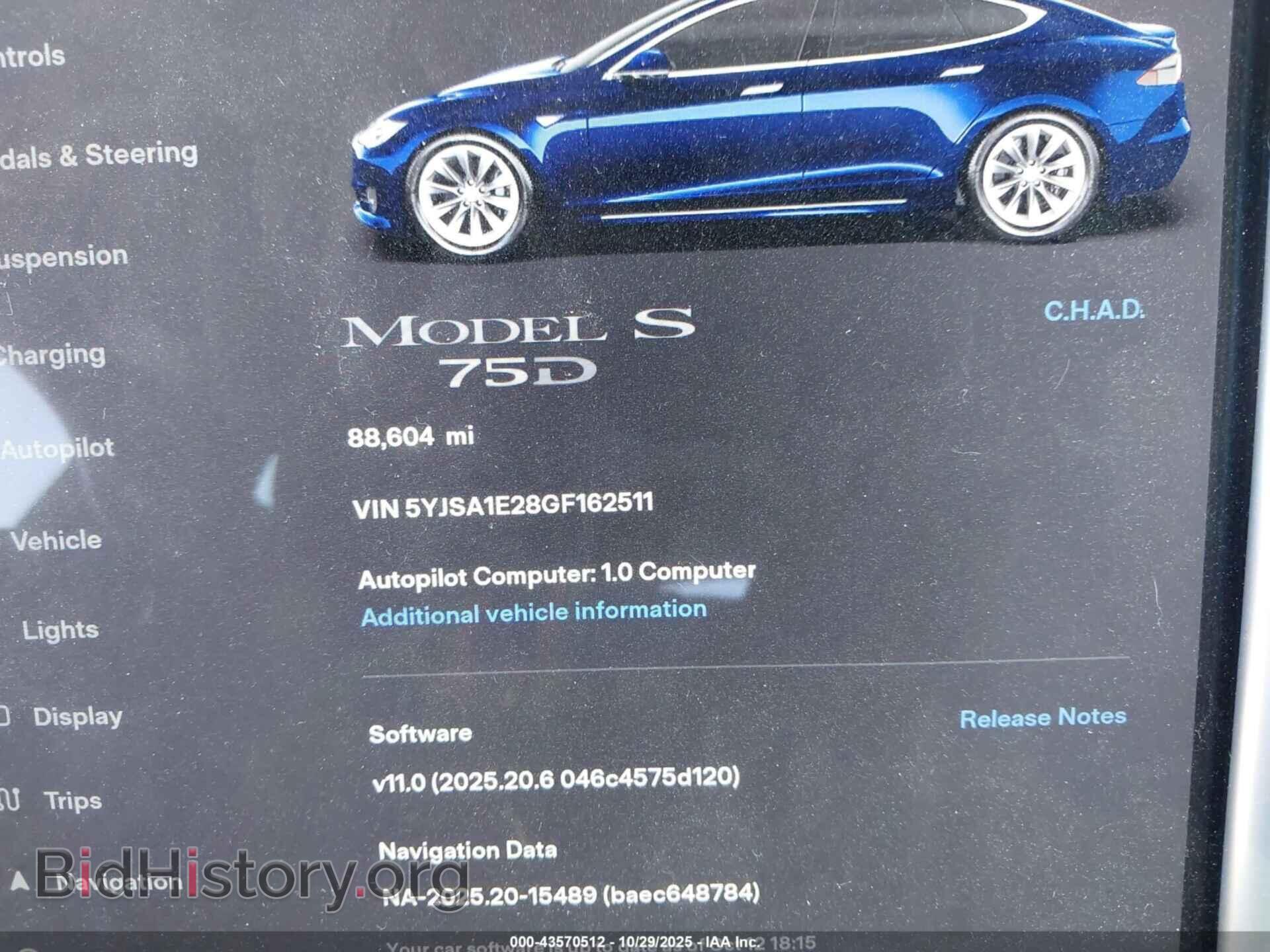 2016 TESLA MODEL S - VIN: 5YJSA1E28GF162511 - Фото 7
