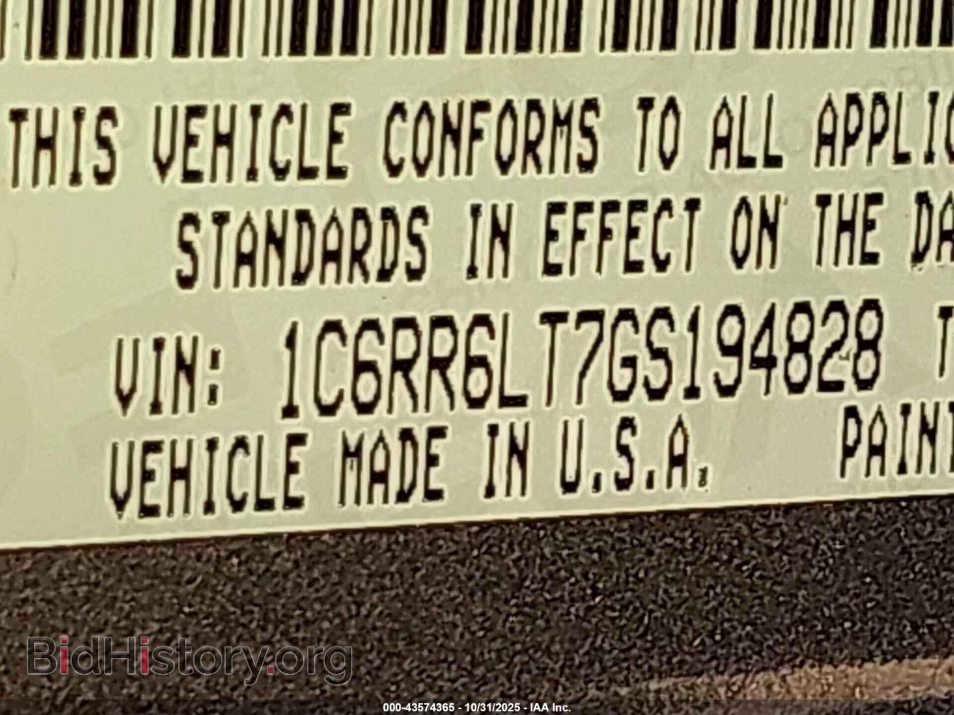2016 RAM 1500 - VIN: 1C6RR6LT7GS194828 - Фото 9