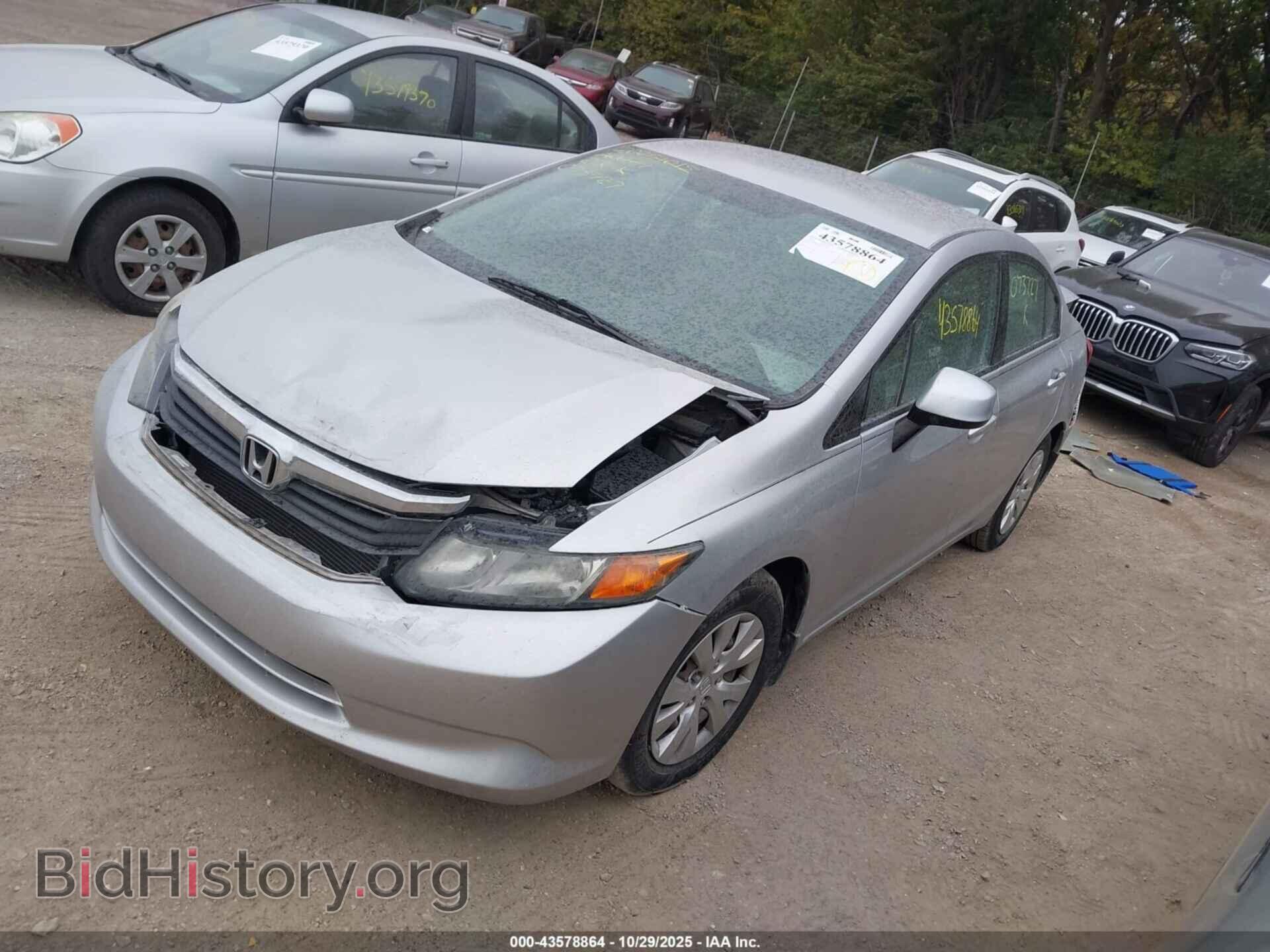 2012 HONDA CIVIC - VIN: 19XFB2F56CE073727 - Фото 2