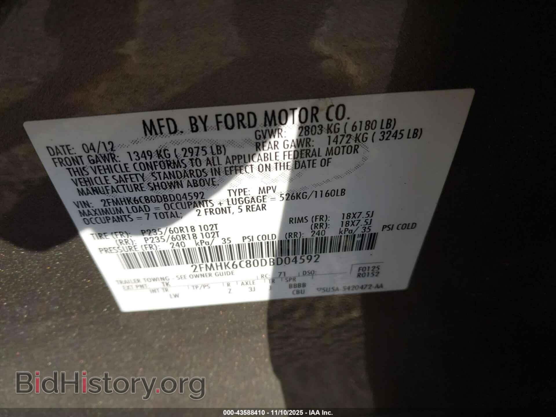 2013 FORD FLEX - VIN: 2FMHK6C80DBD04592 - Фото 9