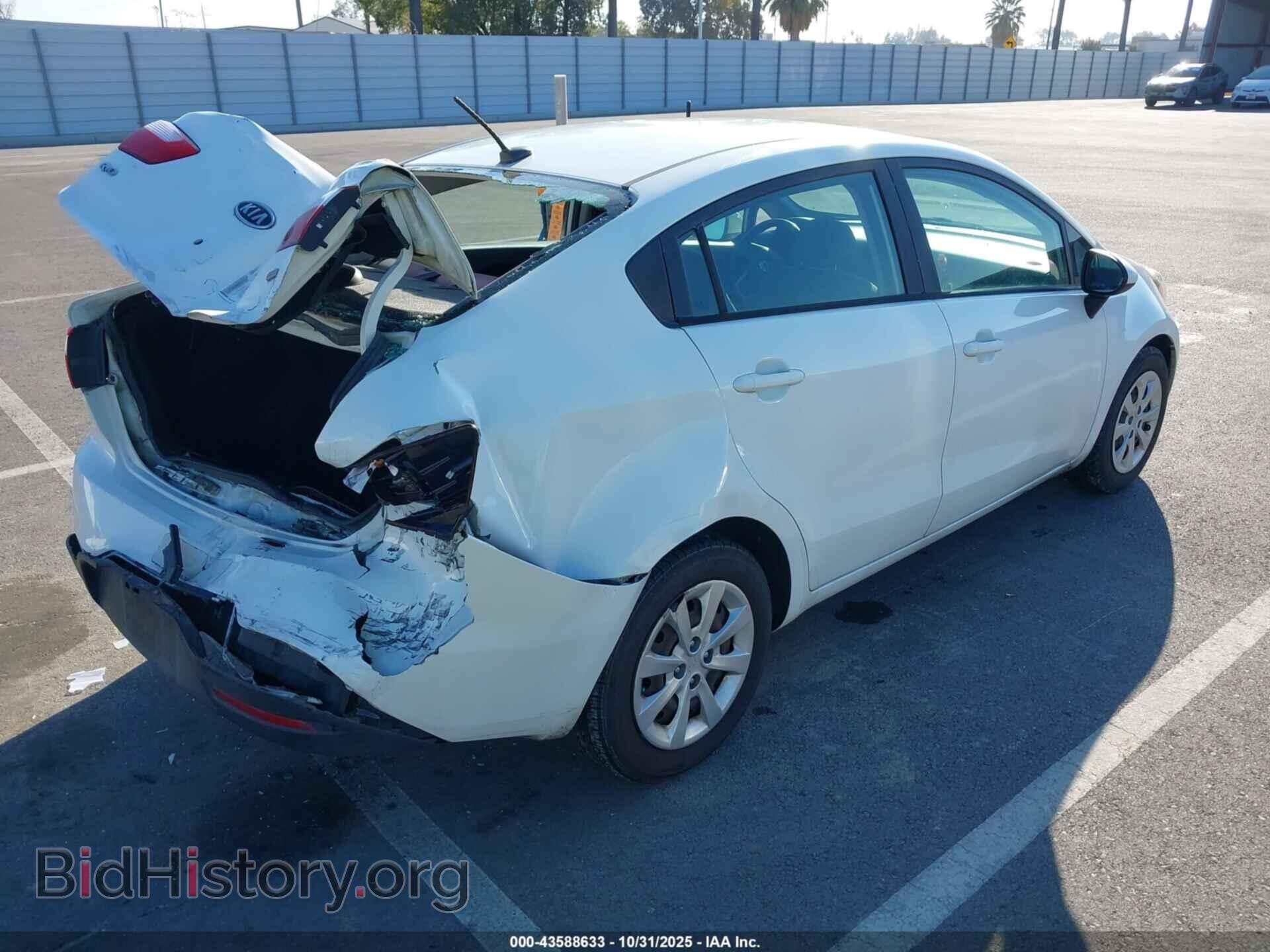 2012 KIA RIO - VIN: KNADM4A34C6045933 - Фото 4