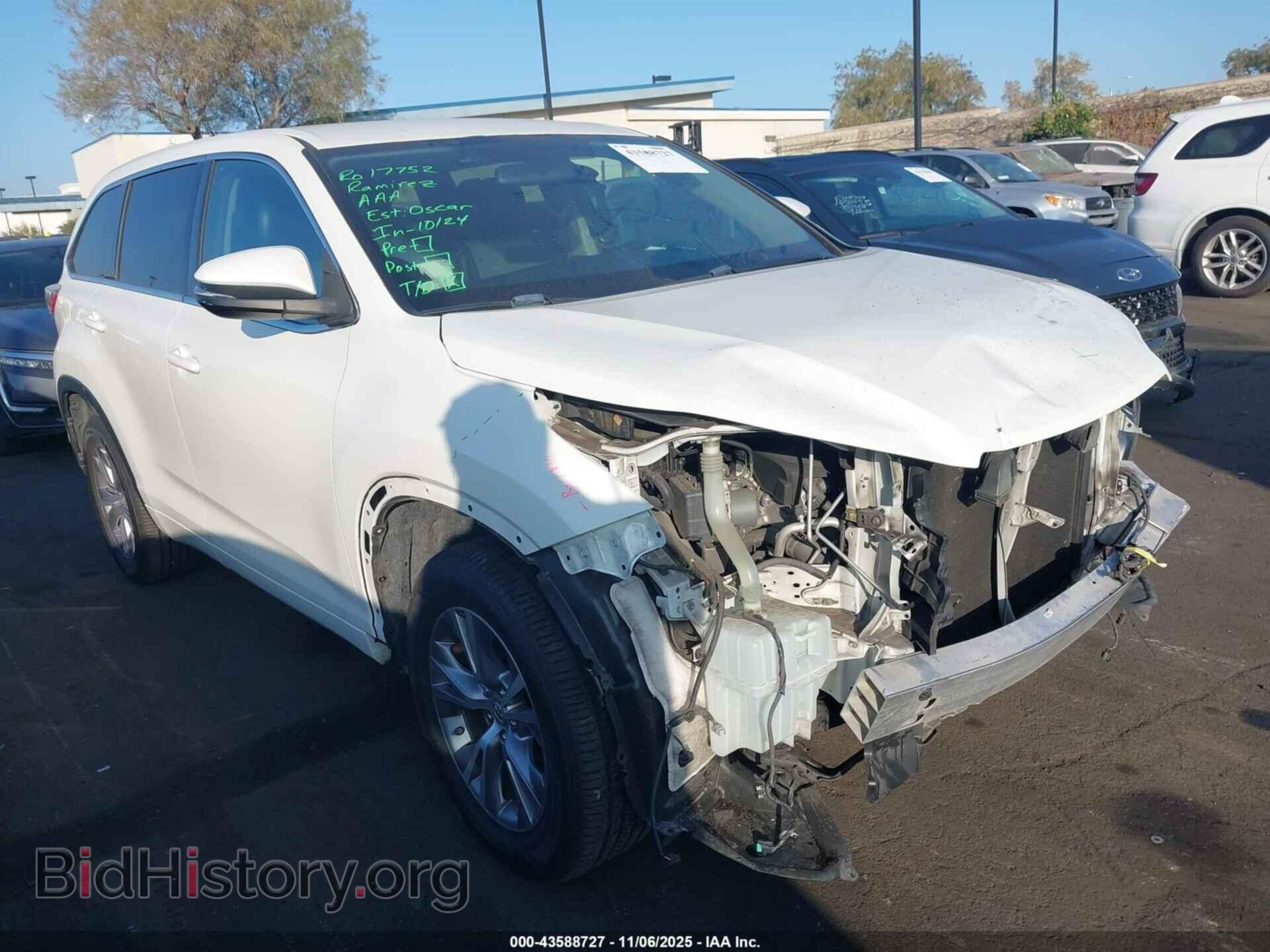 Фотография 5TDZKRFH5FS109319 - TOYOTA HIGHLANDER 2015