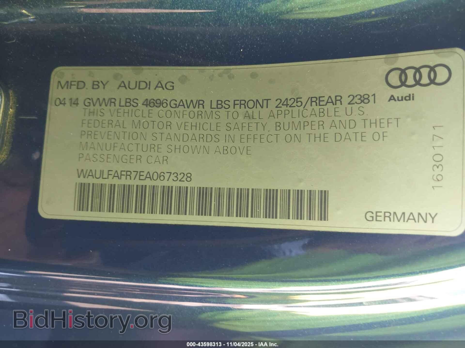 2014 AUDI A5 - VIN: WAULFAFR7EA067328 - Photo 9
