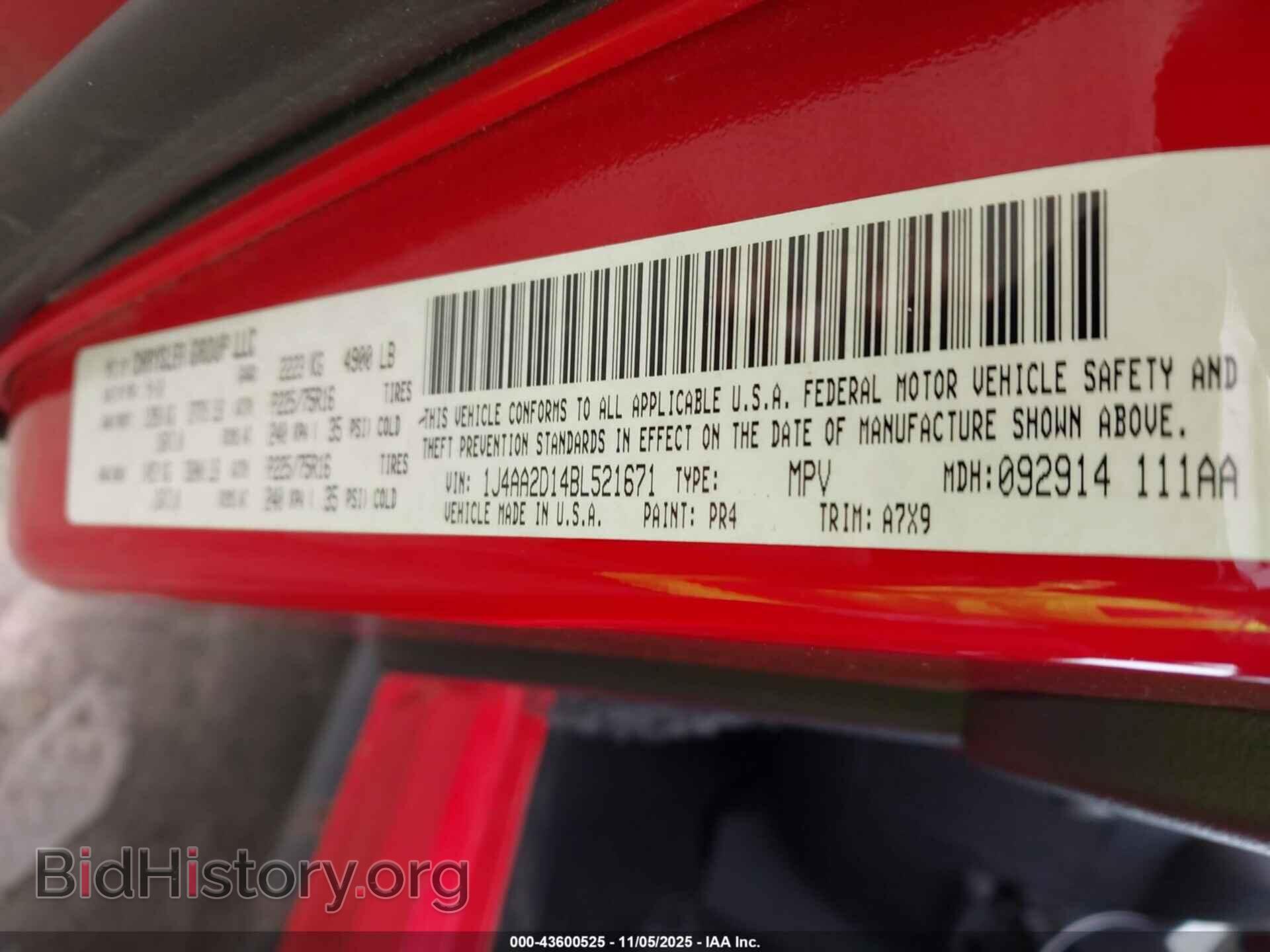 2011 JEEP WRANGLER - VIN: 1J4AA2D14BL521671 - Фото 9