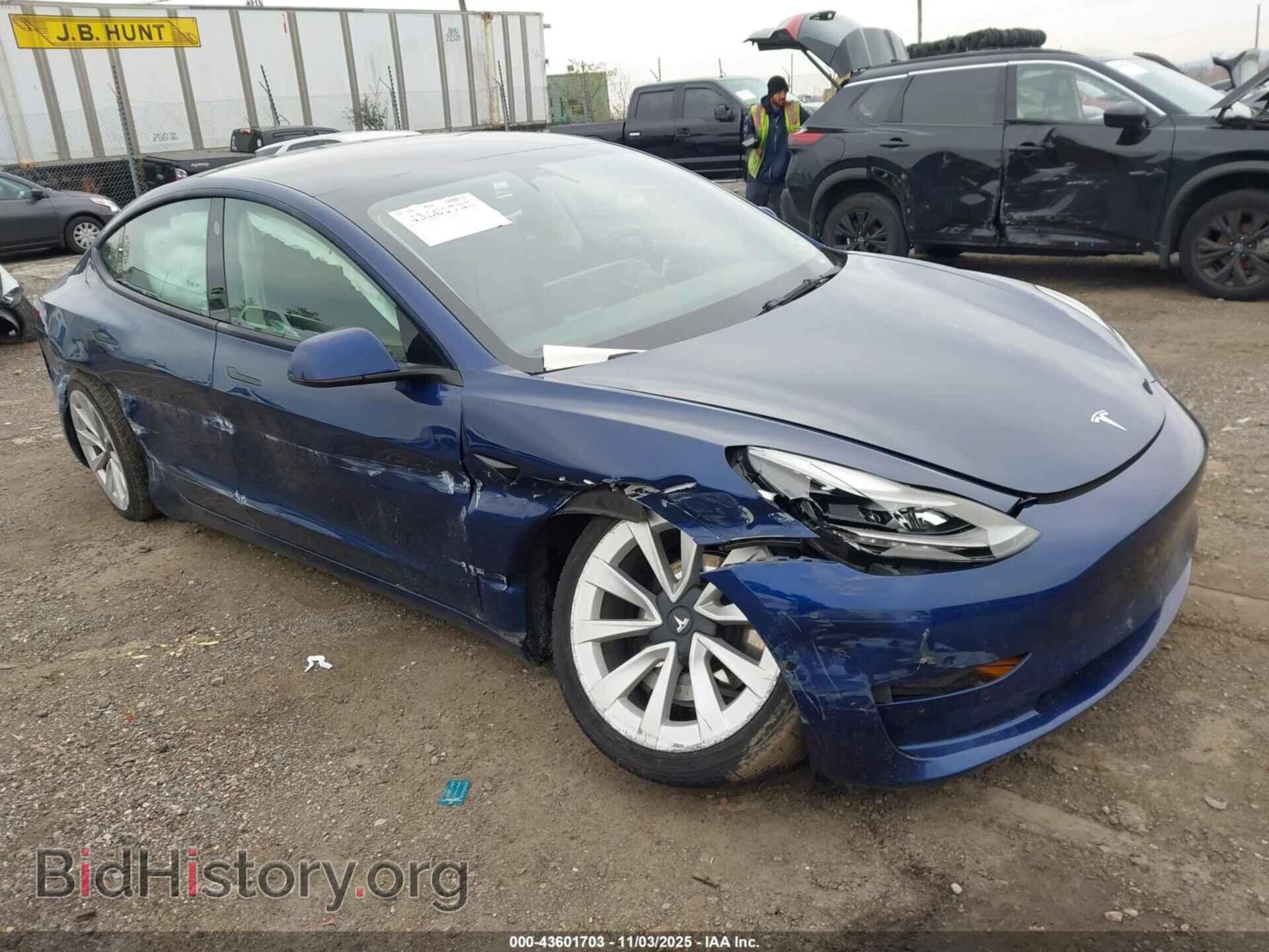 Photo 5YJ3E1EA6NF189610 - TESLA MODEL 3 2022