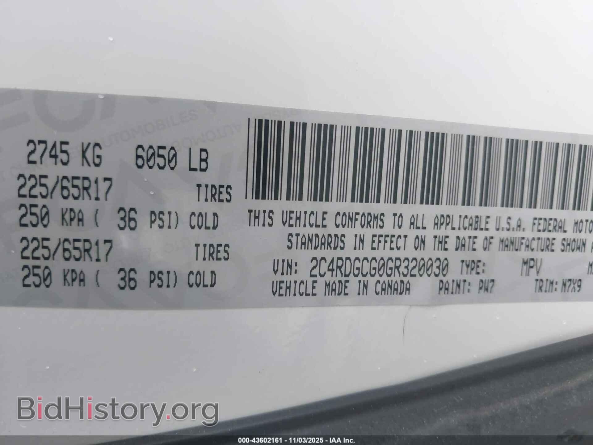 2016 DODGE GRAND CARAVAN - VIN: 2C4RDGCG0GR320030 - Фото 9