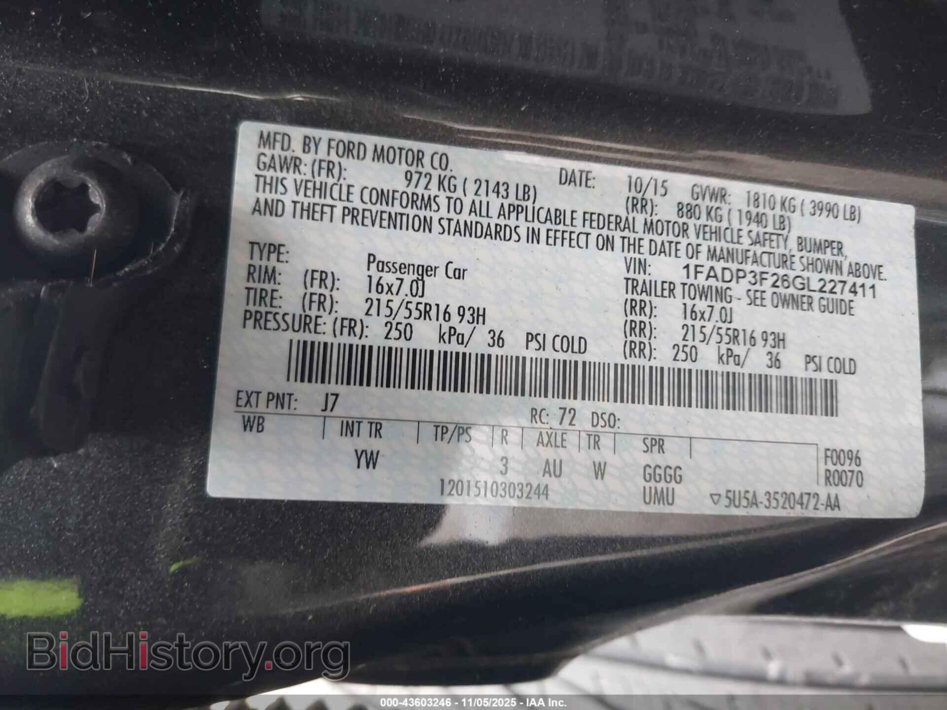2016 FORD FOCUS - VIN: 1FADP3F26GL227411 - Photo 9