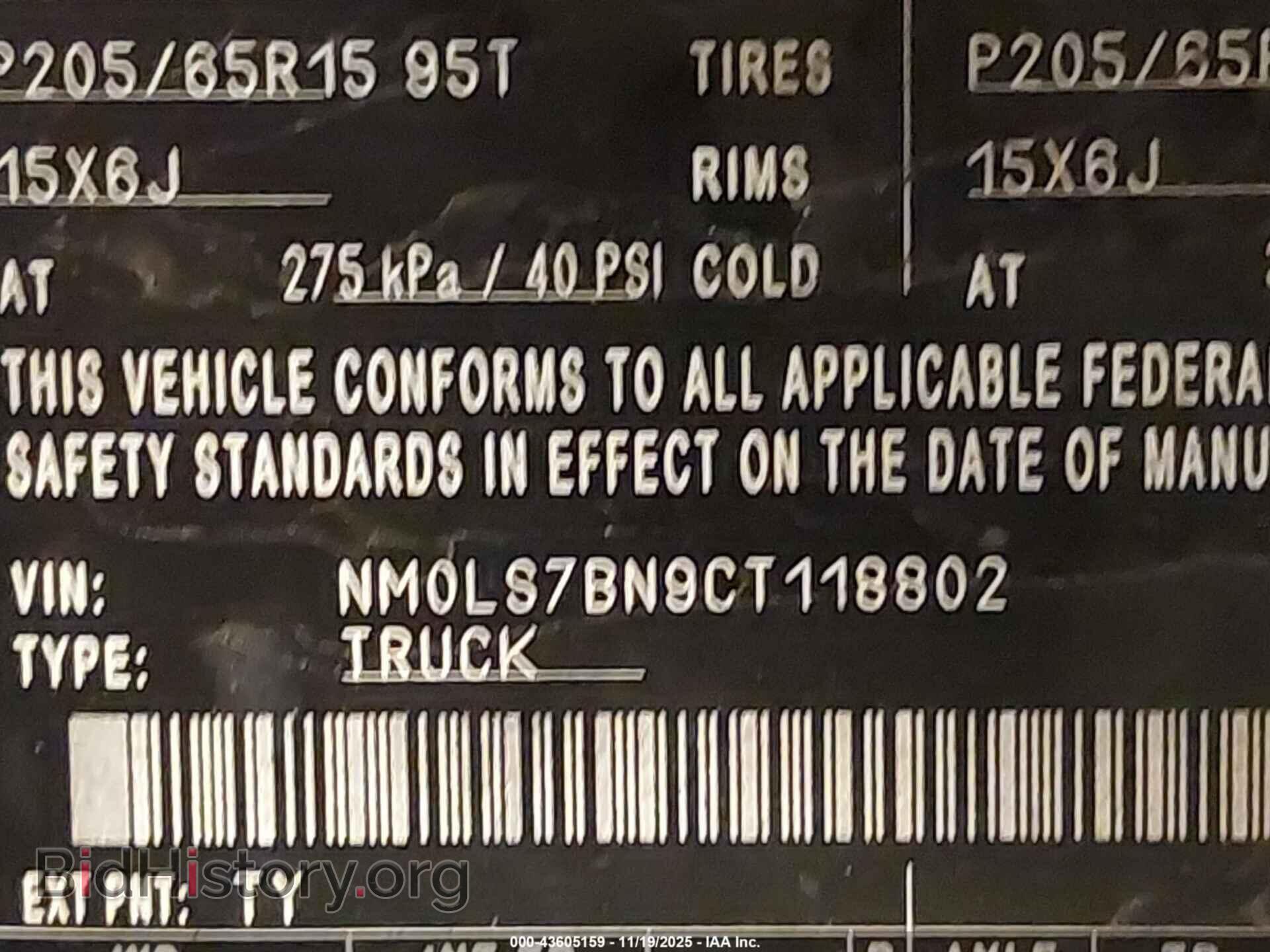 2012 FORD TRANSIT CONNECT - VIN: NM0LS7BN9CT118802 - Фото 9