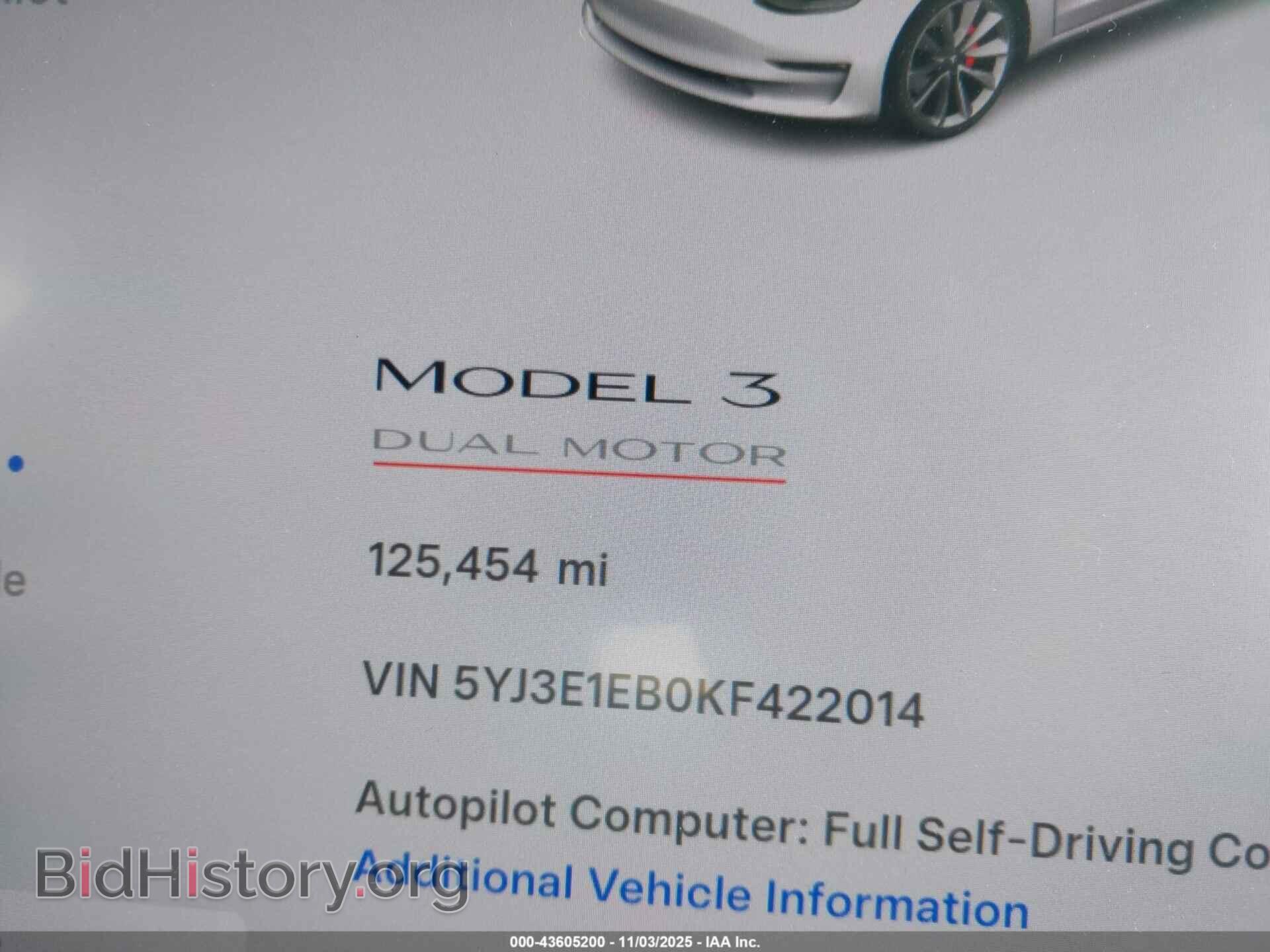 2019 TESLA MODEL 3 - VIN: 5YJ3E1EB0KF422014 - Photo 7