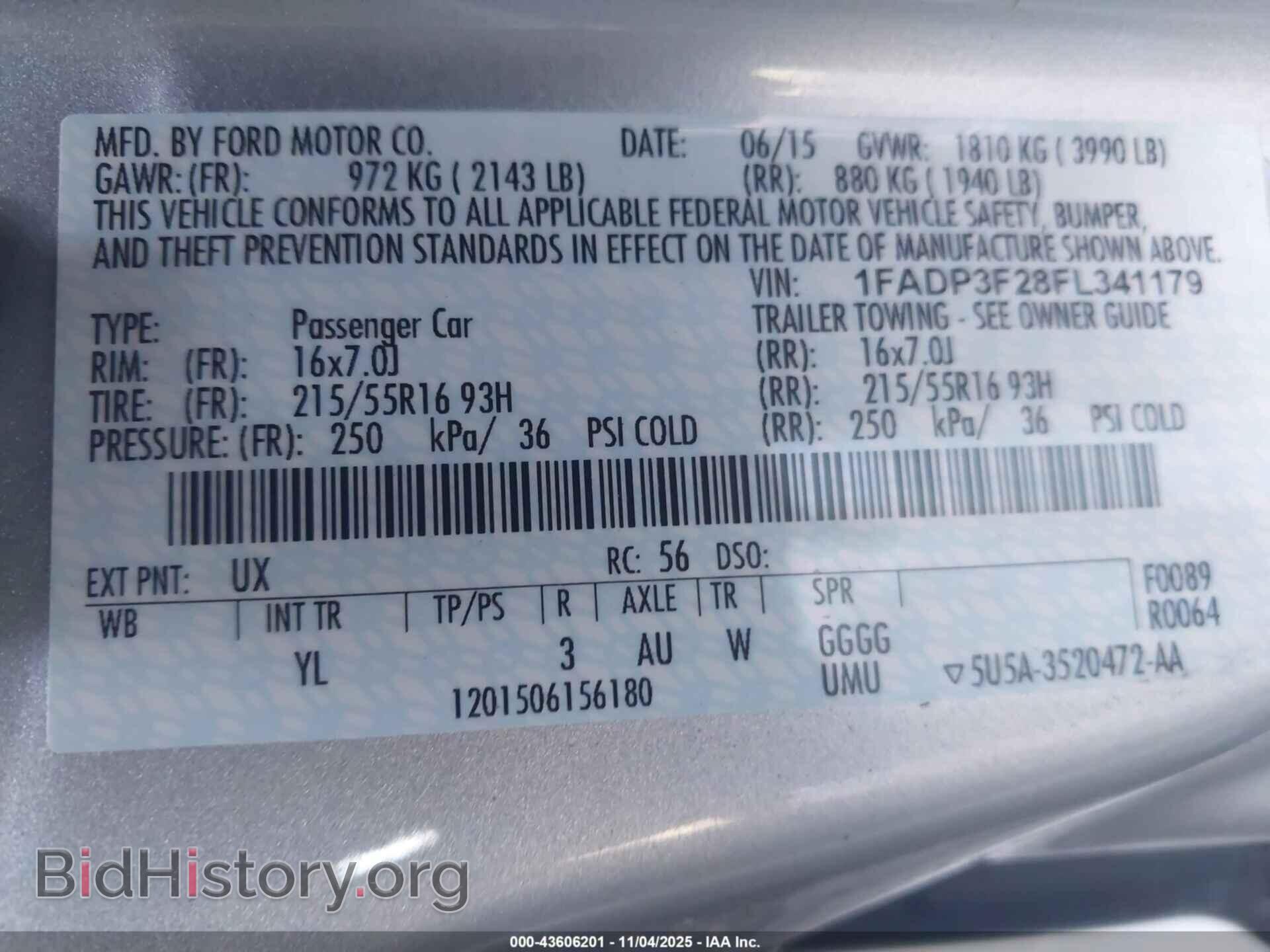 2015 FORD FOCUS - VIN: 1FADP3F28FL341179 - Фото 9