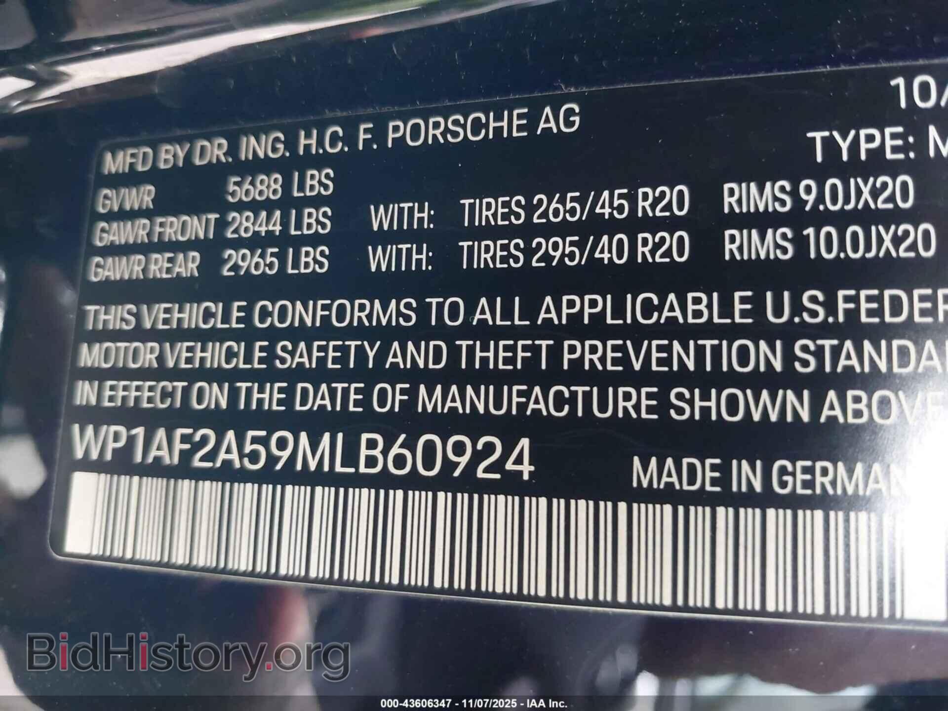 2021 PORSCHE MACAN - VIN: WP1AF2A59MLB60924 - Photo 9