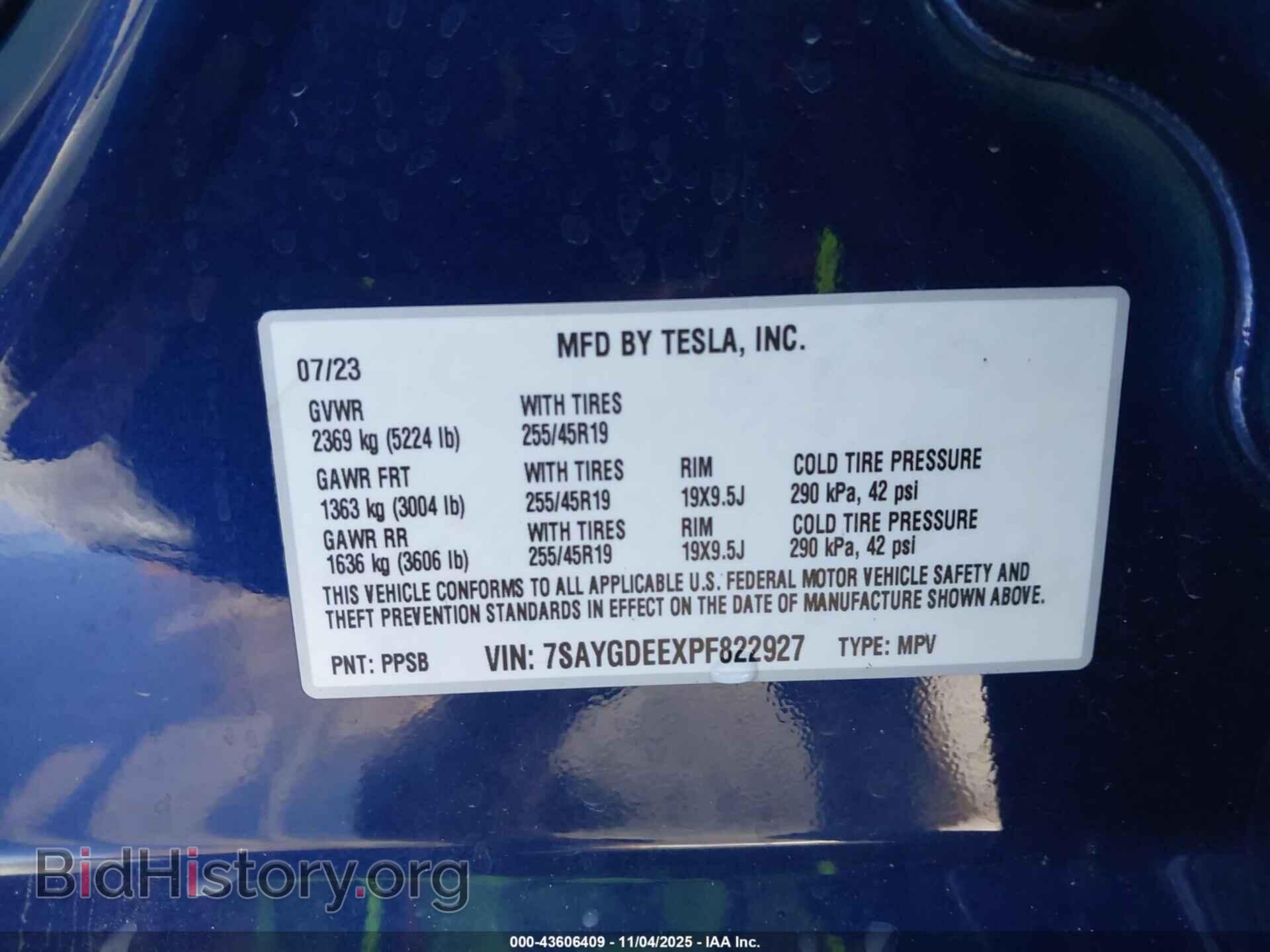 2023 TESLA MODEL Y - VIN: 7SAYGDEEXPF822927 - Фото 9
