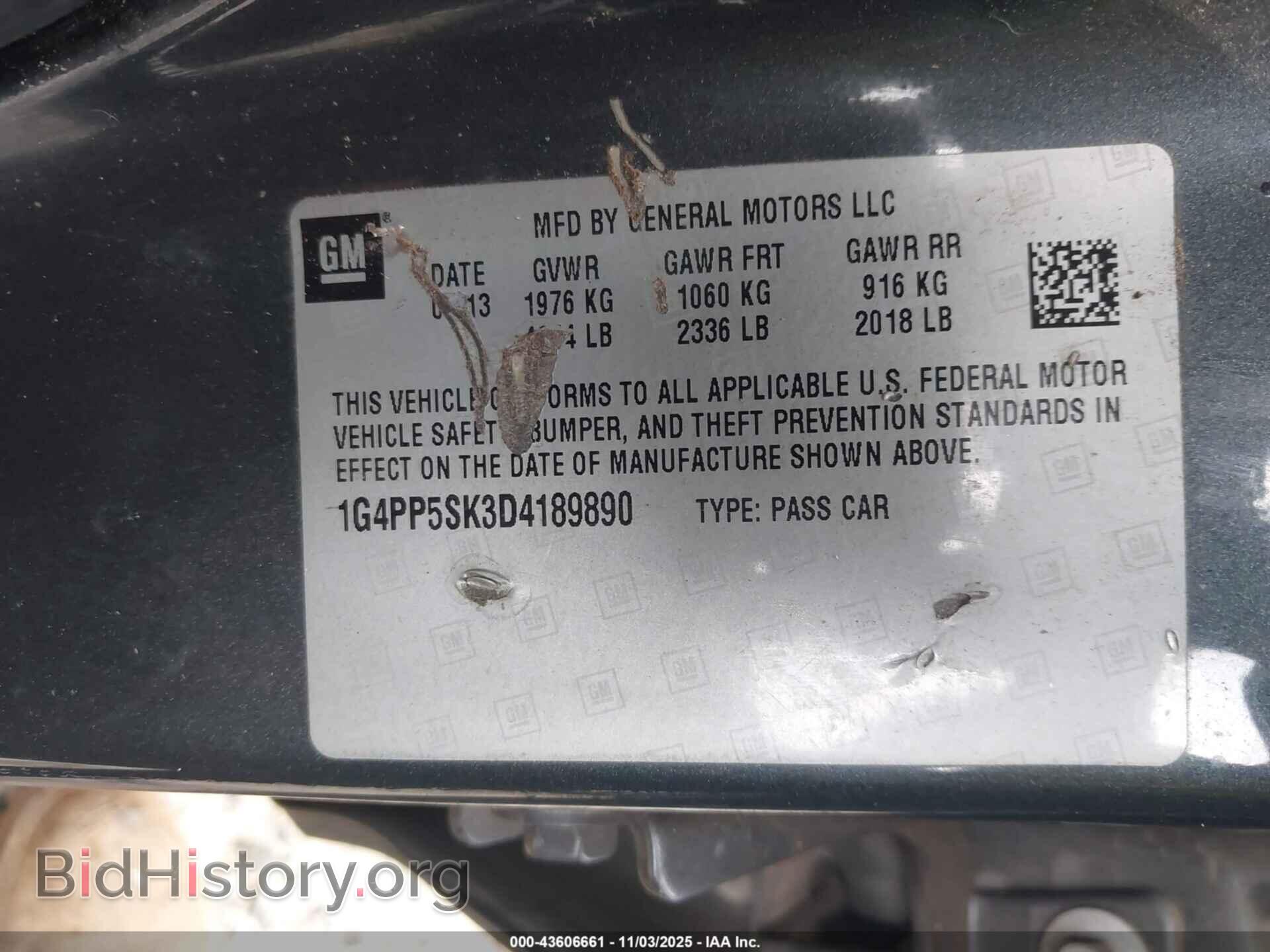 2013 BUICK VERANO - VIN: 1G4PP5SK3D4189890 - Фото 9