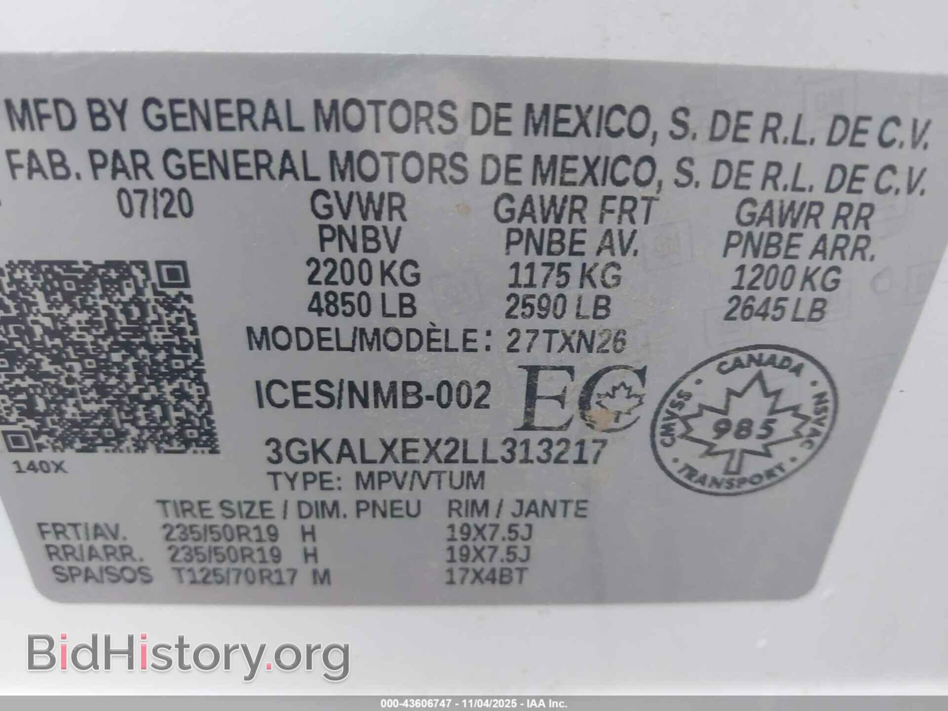 2020 GMC TERRAIN - VIN: 3GKALXEX2LL313217 - Фото 9