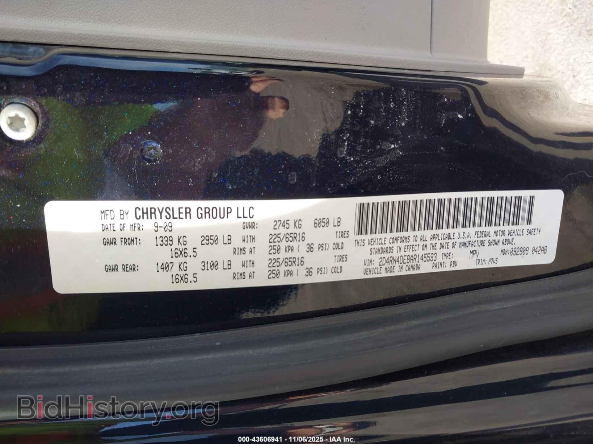 2010 DODGE GRAND CARAVAN - VIN: 2D4RN4DE8AR145593 - Фото 9