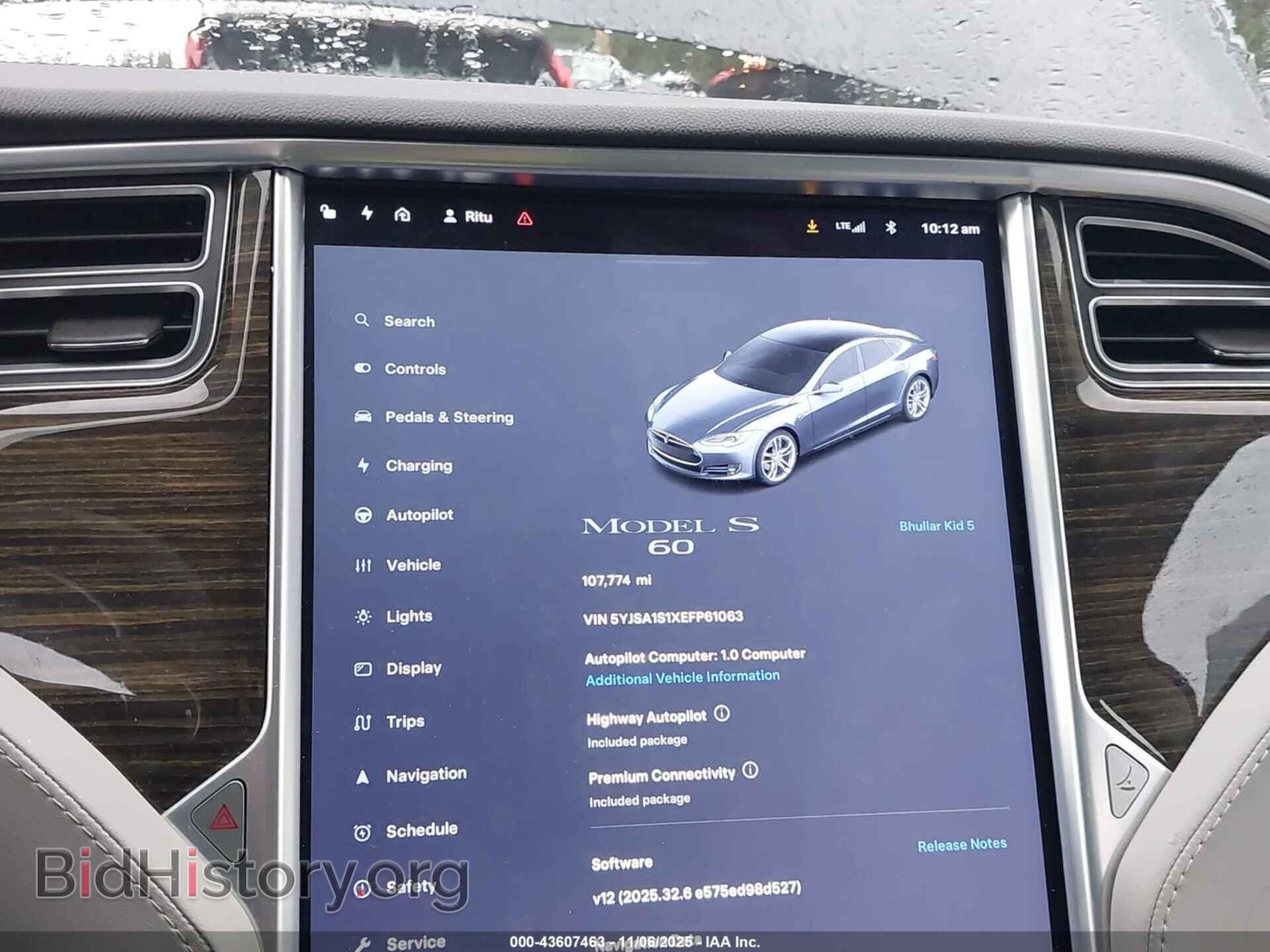 2014 TESLA MODEL S - VIN: 5YJSA1S1XEFP61063 - Фото 7