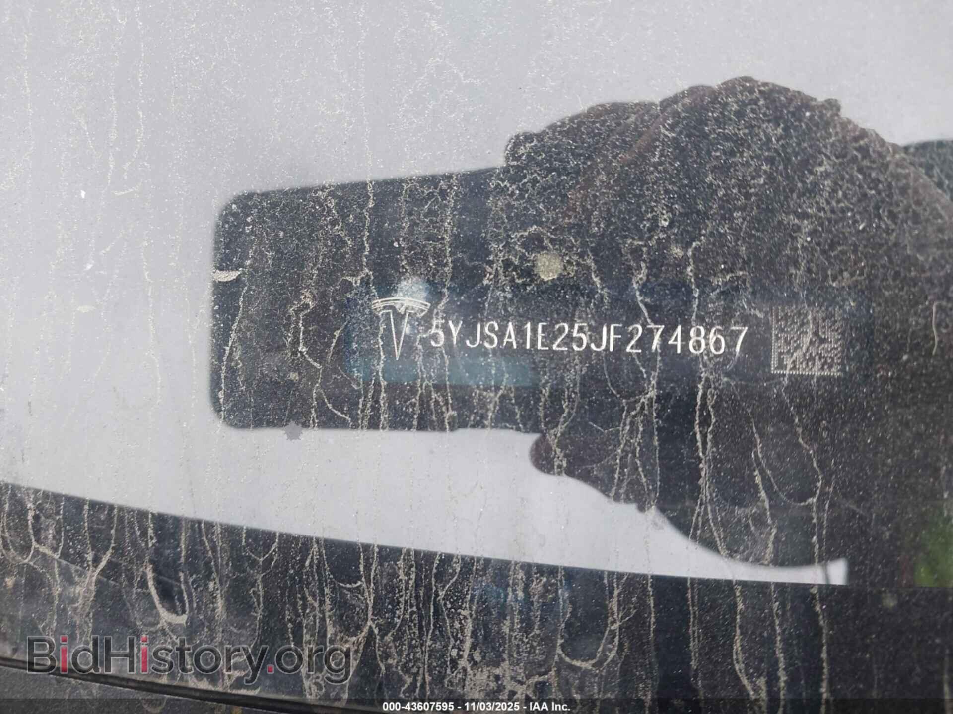 2018 TESLA MODEL S - VIN: 5YJSA1E25JF274867 - Фото 9