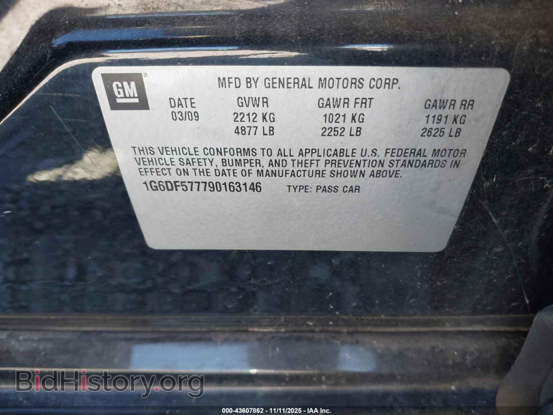 2009 CADILLAC CTS - VIN: 1G6DF577790163146 - Фото 9