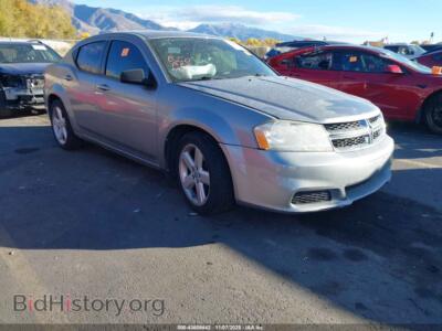 2013 Dodge AVENGER SE, silver — VIN 1C3CDZAB5DN605019, IAAI