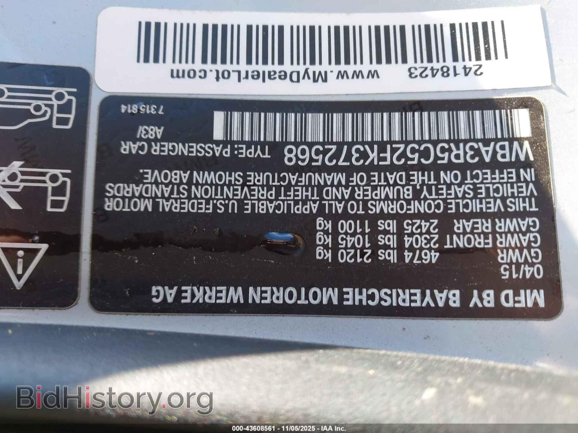2015 BMW 435I - VIN: WBA3R5C52FK372568 - Фото 9