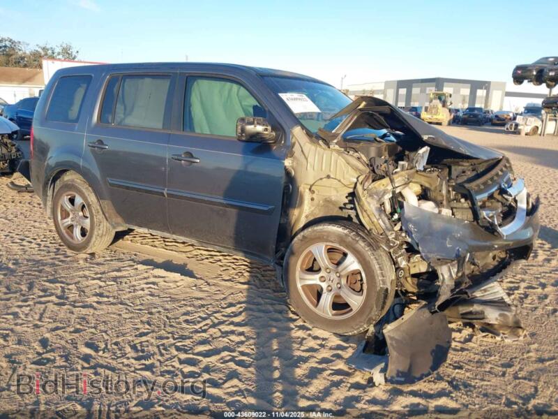 2013 Honda PILOT EX-L (VIN 5FNYF3H55DB024448) — photo 1 of 16, IAAI, damage: front end