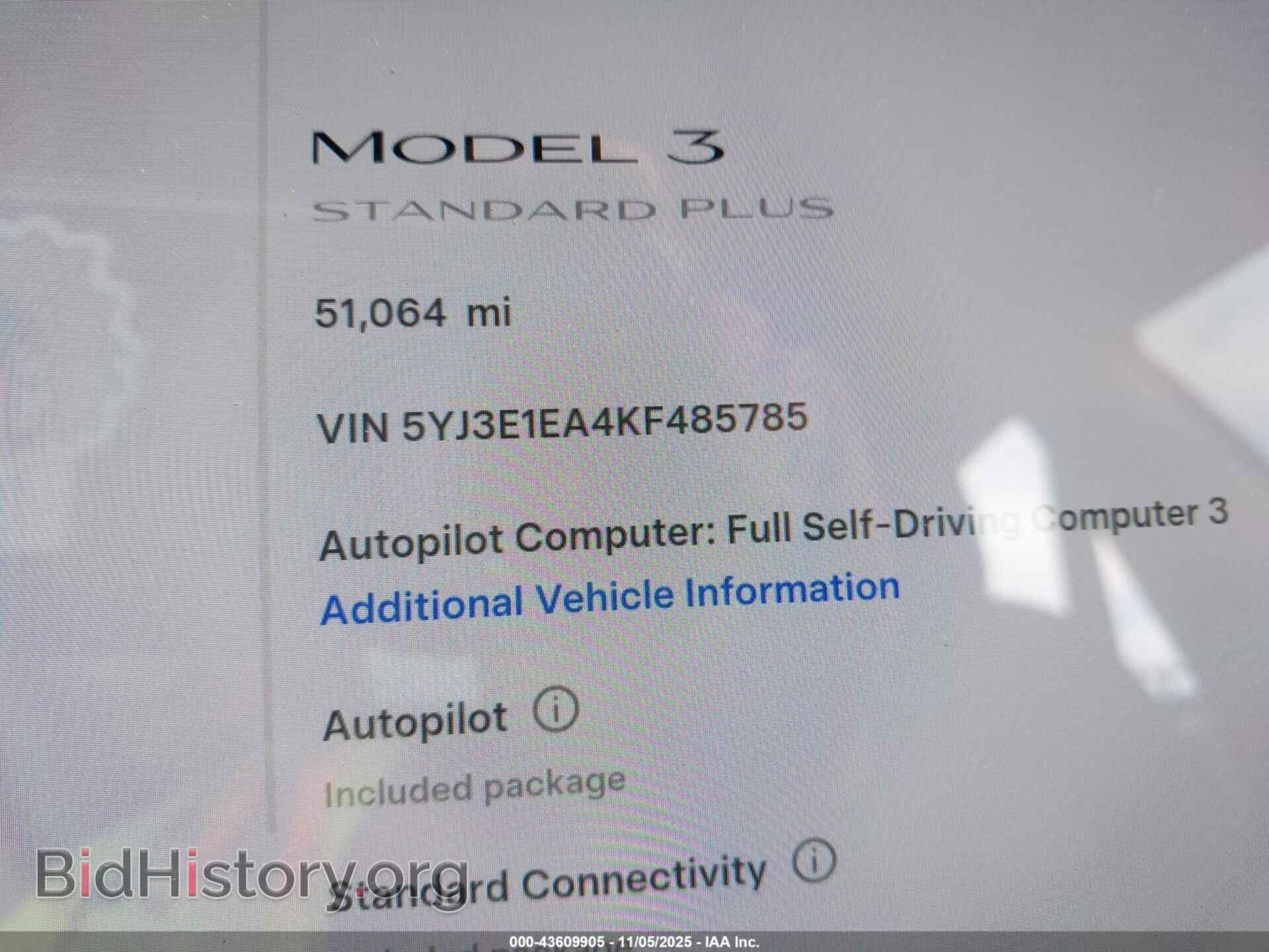 2019 TESLA MODEL 3 - VIN: 5YJ3E1EA4KF485785 - Photo 16