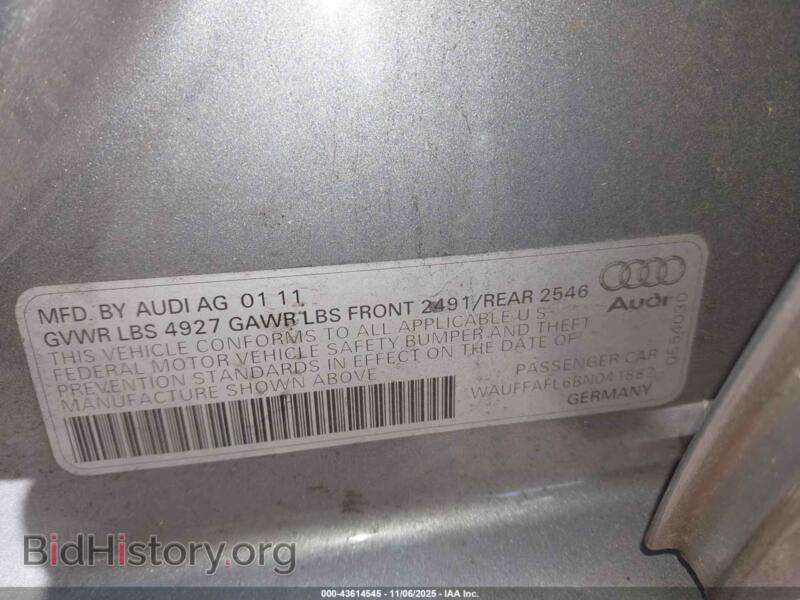 2011 Audi A4 (VIN WAUFFAFL6BN041882) — фото 9 из 16