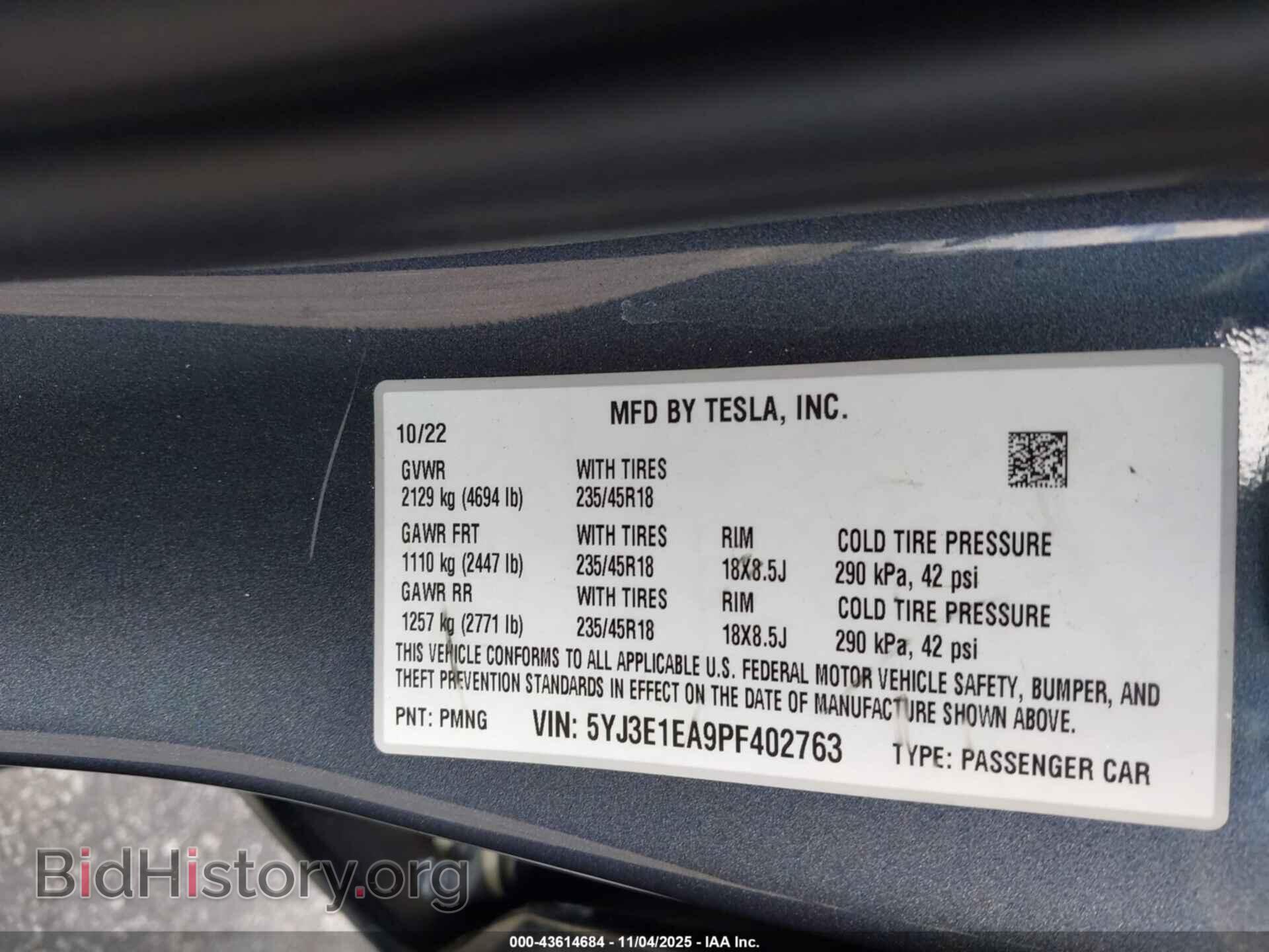 2023 TESLA MODEL 3 - VIN: 5YJ3E1EA9PF402763 - Фото 9