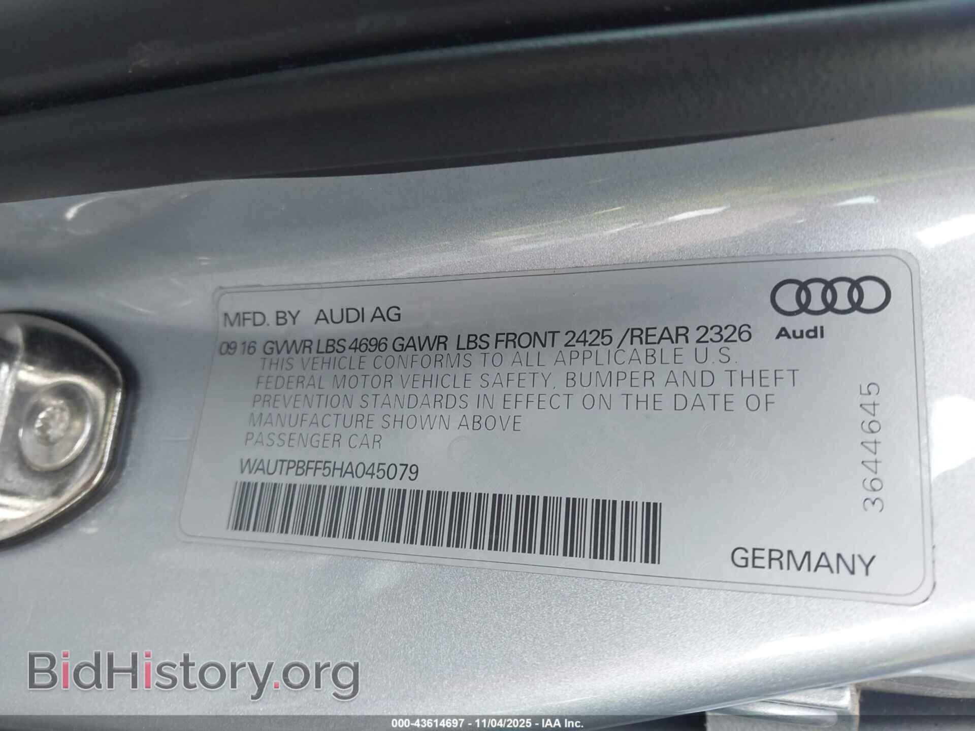 2017 AUDI A3 E-TRON - VIN: WAUTPBFF5HA045079 - Фото 9