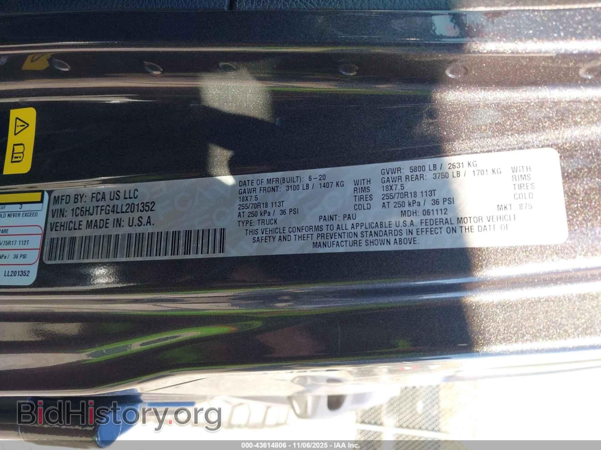 2020 JEEP GLADIATOR - VIN: 1C6HJTFG4LL201352 - Фото 9