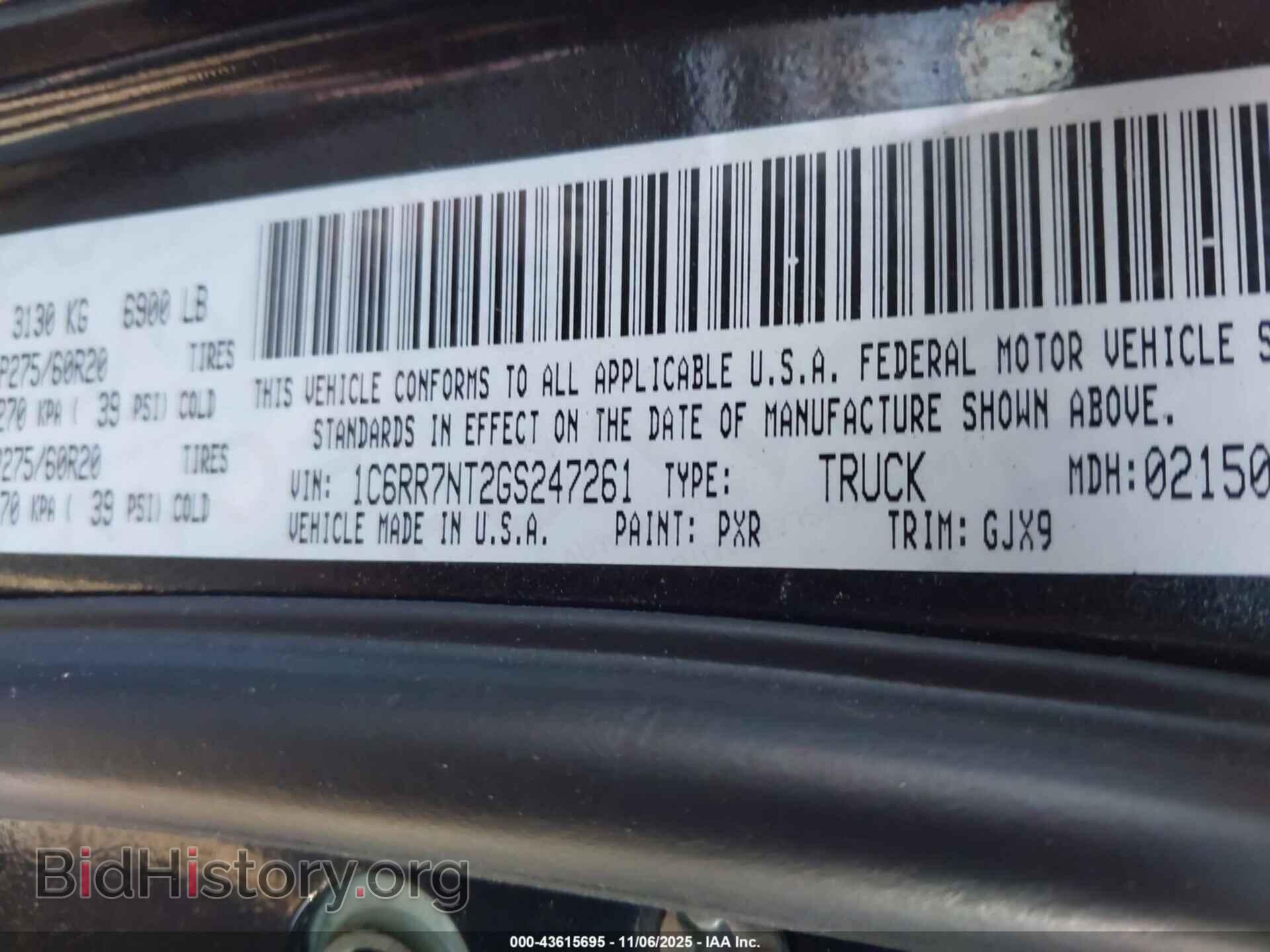 2016 RAM 1500 - VIN: 1C6RR7NT2GS247261 - Фото 9