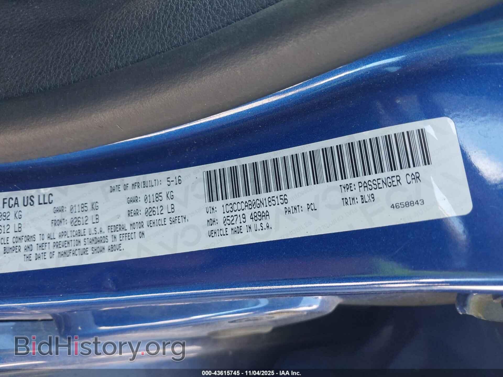 2016 CHRYSLER 200 - VIN: 1C3CCCAB0GN185156 - Фото 9