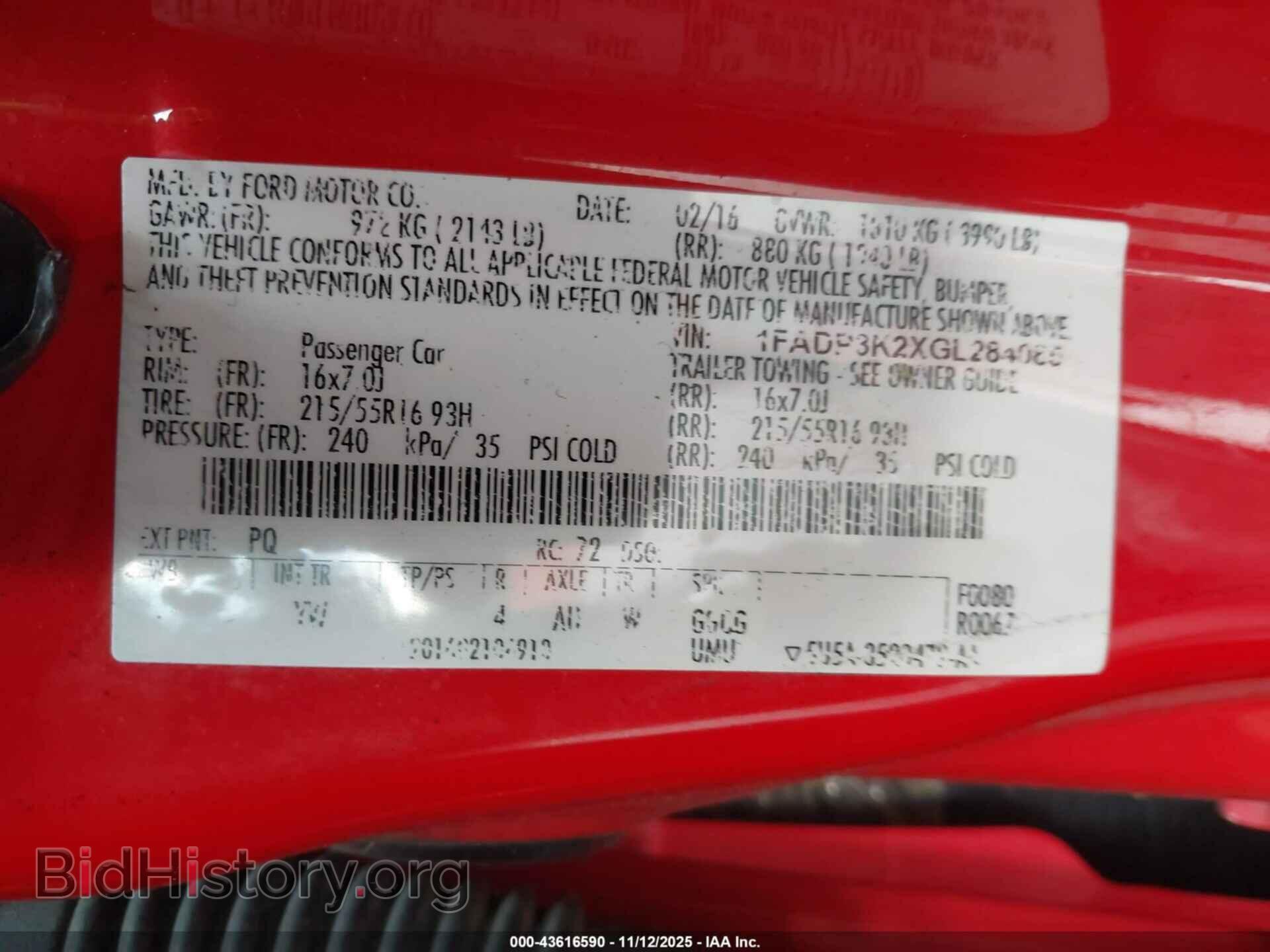 2016 FORD FOCUS - VIN: 1FADP3K2XGL284085 - Фото 9