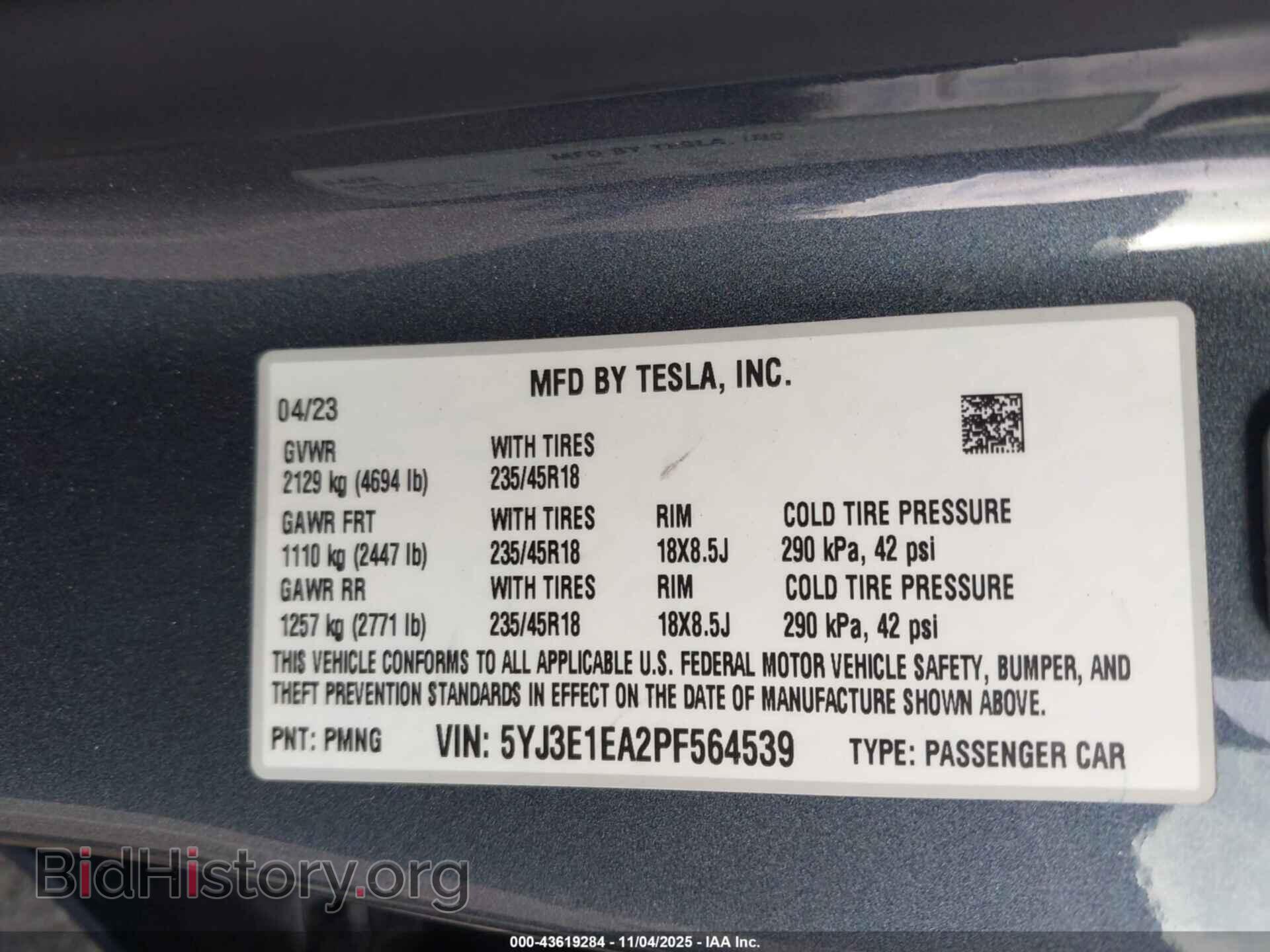 2023 TESLA MODEL 3 - VIN: 5YJ3E1EA2PF564539 - Фото 9