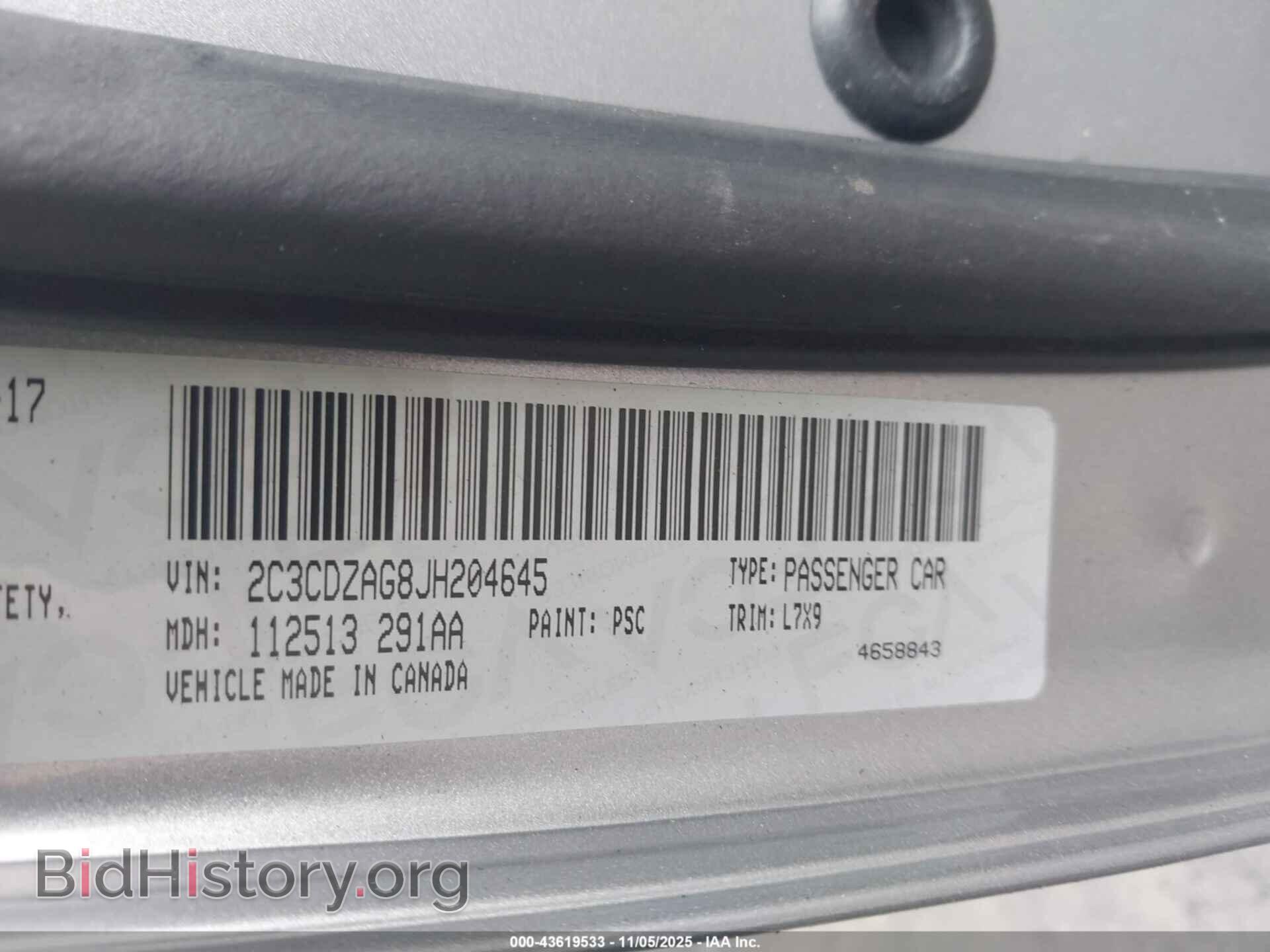 2018 DODGE CHALLENGER - VIN: 2C3CDZAG8JH204645 - Фото 9