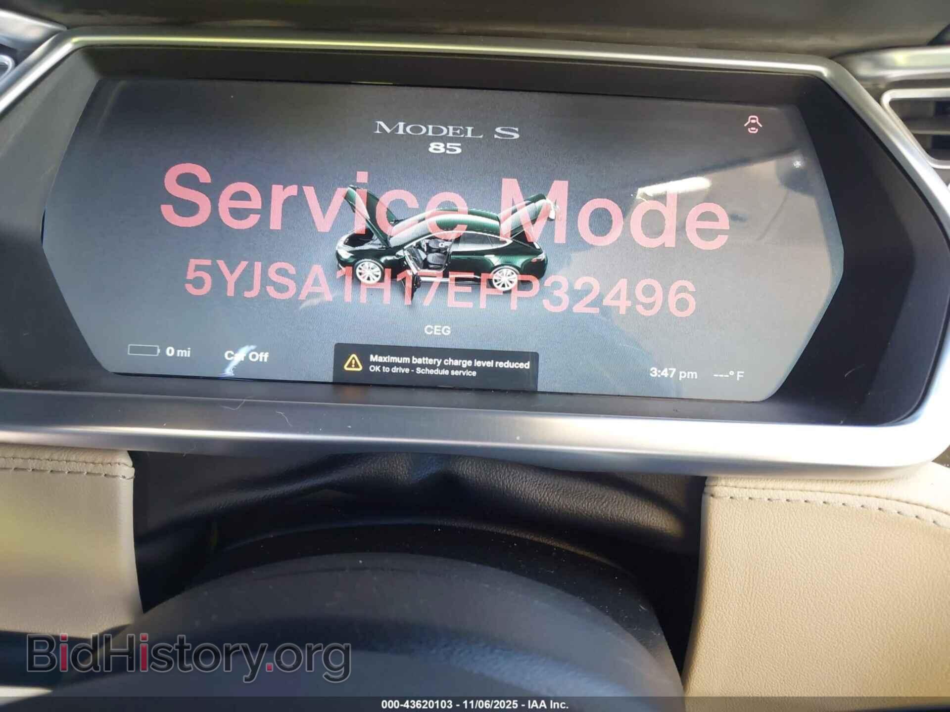 2014 TESLA MODEL S - VIN: 5YJSA1H17EFP32496 - Фото 7