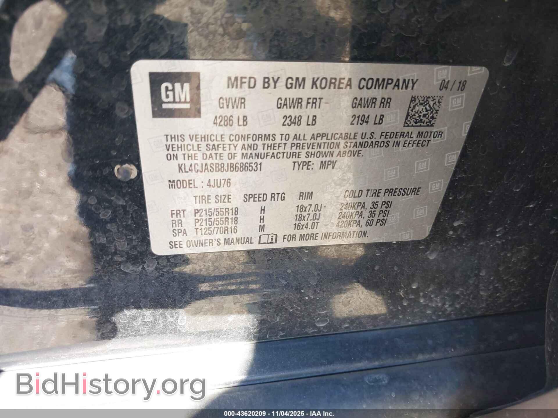 2018 BUICK ENCORE - VIN: KL4CJASB8JB686531 - Photo 9